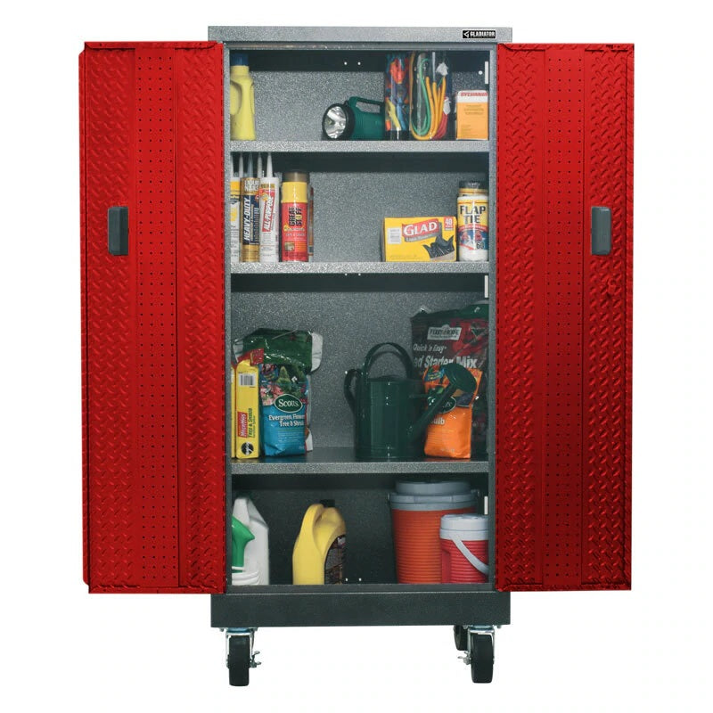 Gladiator Premier Red Series Tall Gearbox - Heavy Duty Storage Solution for Garage, Workshop & Home Organization