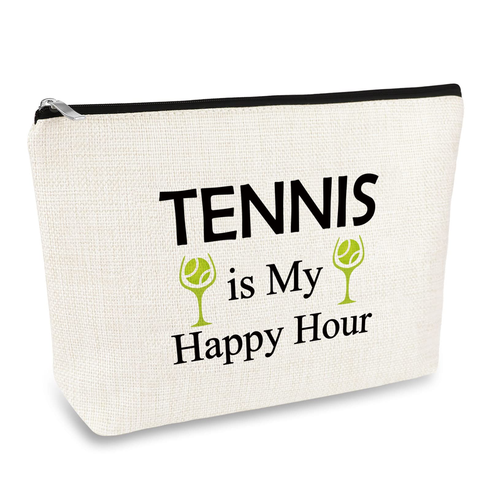 Tennis Gifts for Women - Premium Cosmetic Makeup Bag for Tennis Players, Coaches & Lovers - Perfect Birthday, Christmas Gift for Friends & Coworkers - Travel Pouch for Tennis Team & Sports Enthusiasts