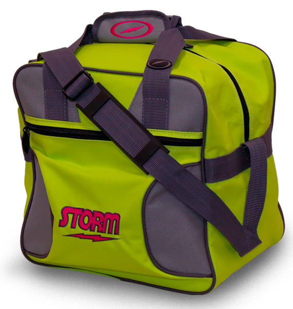 Storm Solo 1 Ball Tote Lime/Gray Single Bowling Bag - Lightweight & Durable Bowling Accessory for League Play & Practice Sessions