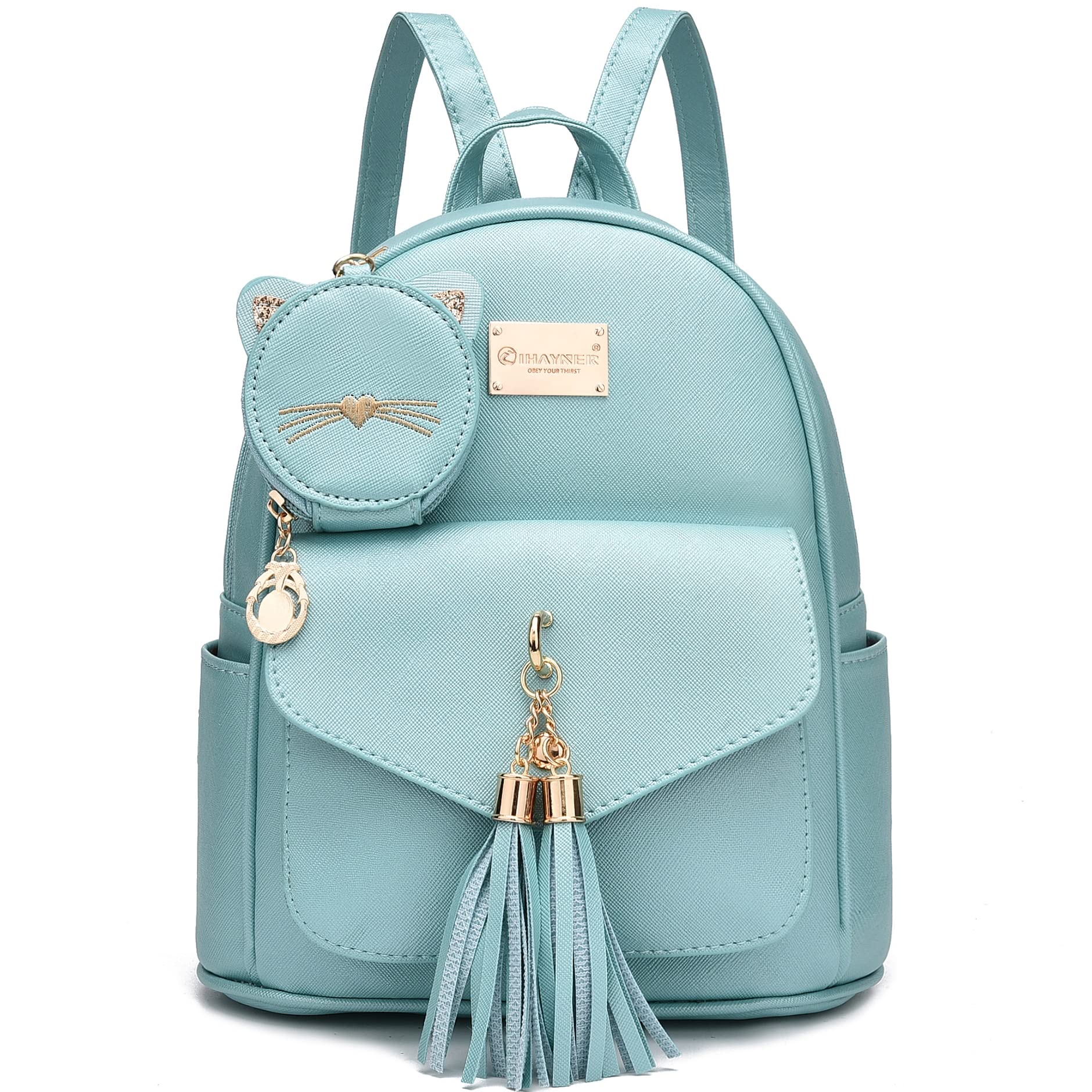 IHAYNER Girls Fashion Backpack - Mini Leather Purse Backpack for Women & Teen Girls with Coin Purse - Perfect for School, Travel & Everyday Use