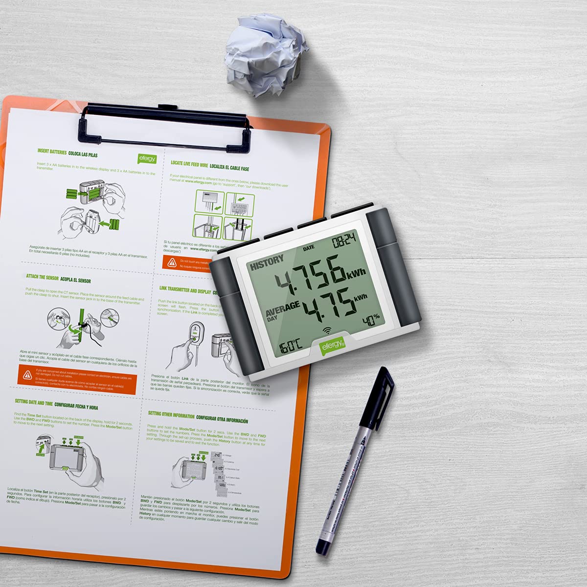 Efergy Elite 3-Phase Power Monitor - Accurate Energy Usage Tracking for Homes & Businesses | Save on Electricity Bills