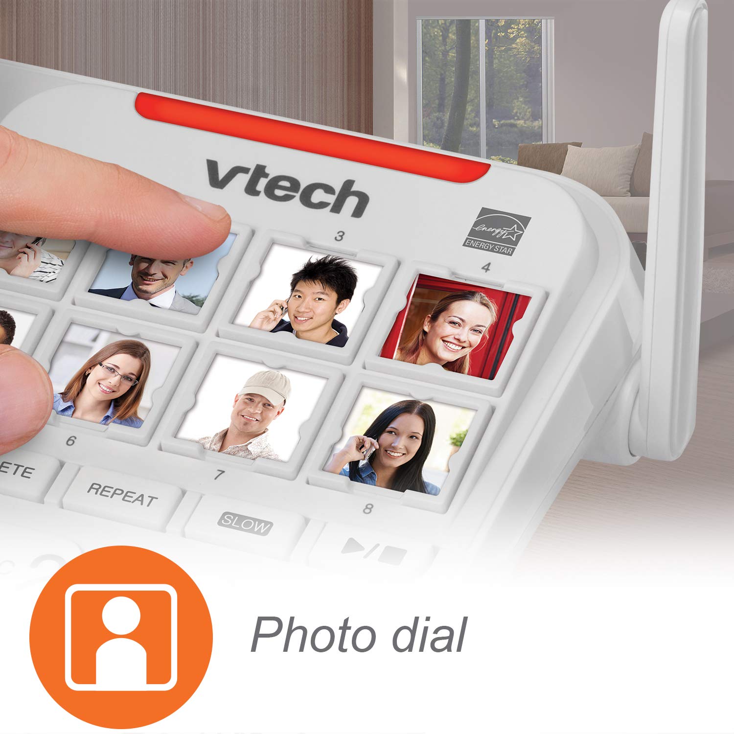 VTech CareLine SN5147 Amplified Corded/Cordless Phone for Seniors - 90dB Extra Loud Ringer, Big Buttons & Large LCD Display - Easy-to-Use Home & Office Landline Telephone System for Elderly & Hearing Impaired