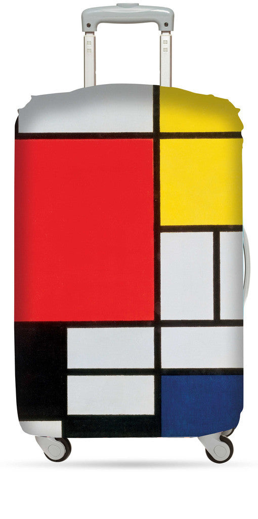 LOQI Luggage Cover MUSEUM Collection - Waterproof Travel Suitcase Protector with Gemeentemuseum Den Haag Art Design | Perfect for Airplane, Train & Storage Protection