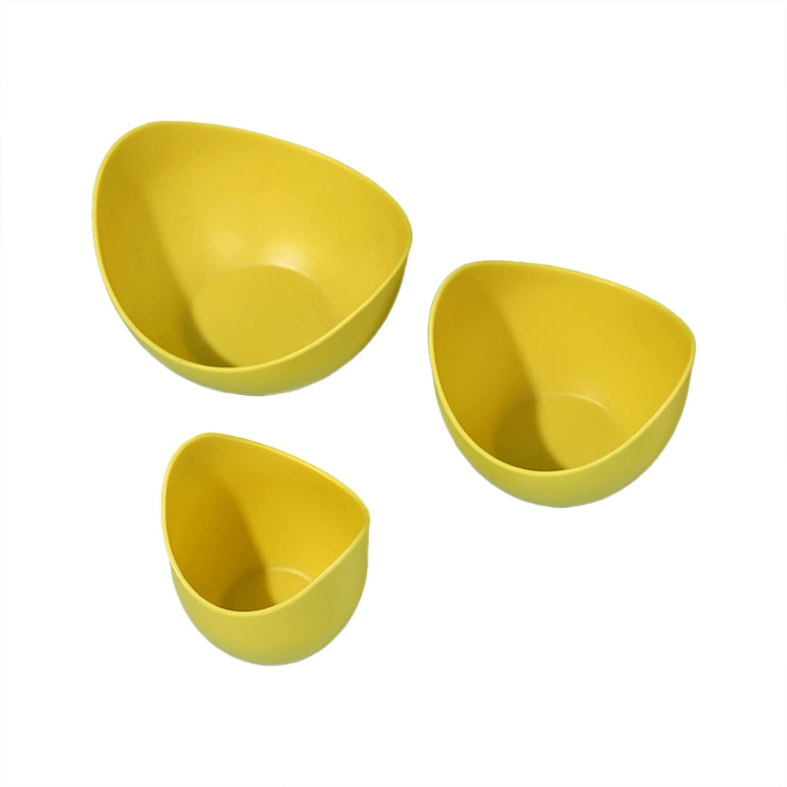 Zerlibeaful Stackable Flower Shaped Fruit Plate - 4-Piece Snack Storage Tray Set for Kitchen, Pantry & Party - BPA-Free Plastic Serving Bowls for Fruits, Nuts, Candy (Yellow, 8.5