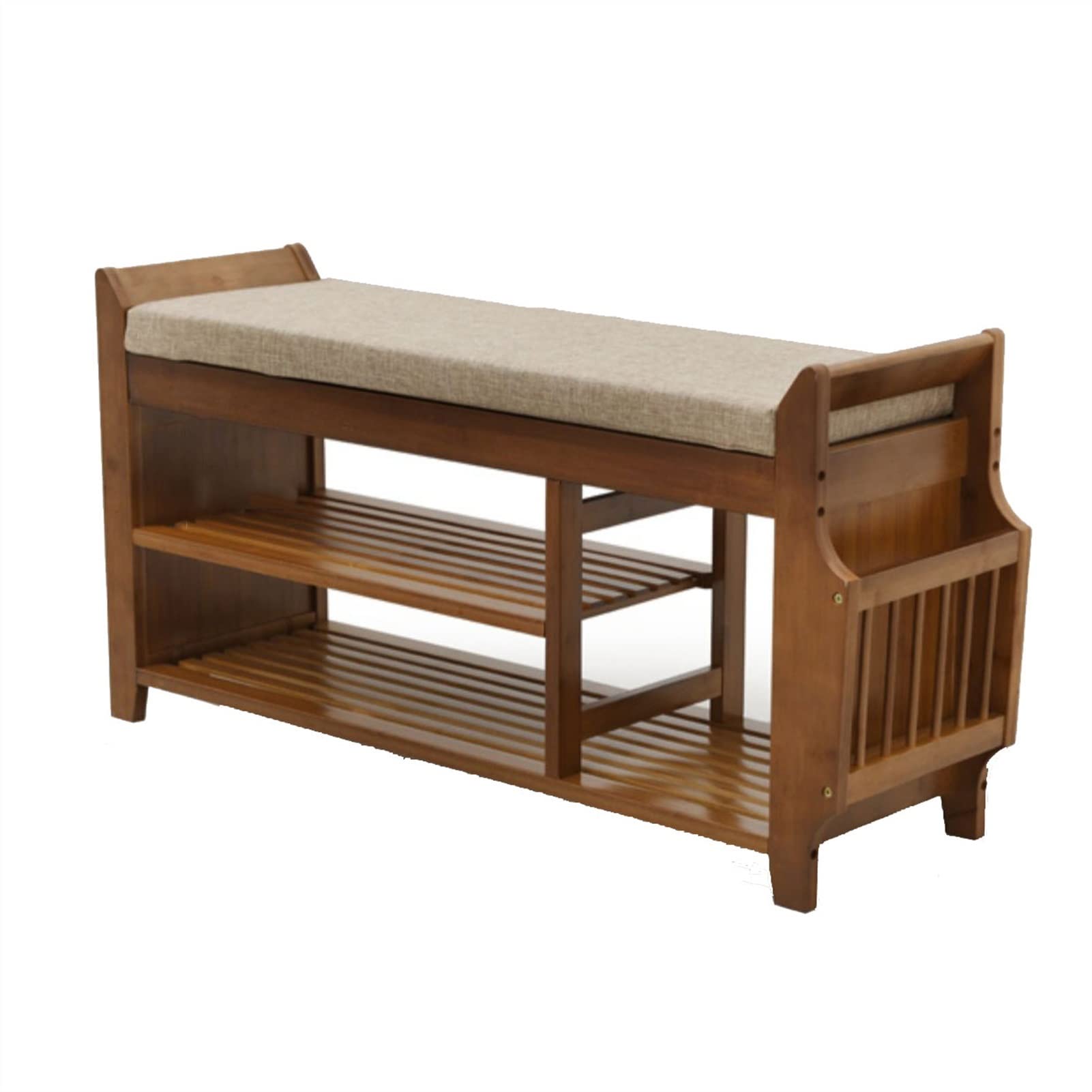 Multi-Functional Shoe Storage Bench with Hidden Compartment & Detachable Cushion - Entryway Organizer for Hallway, Bathroom, Living Room, Corridor & Garden - Perfect for Small Space Organization & Home Décor