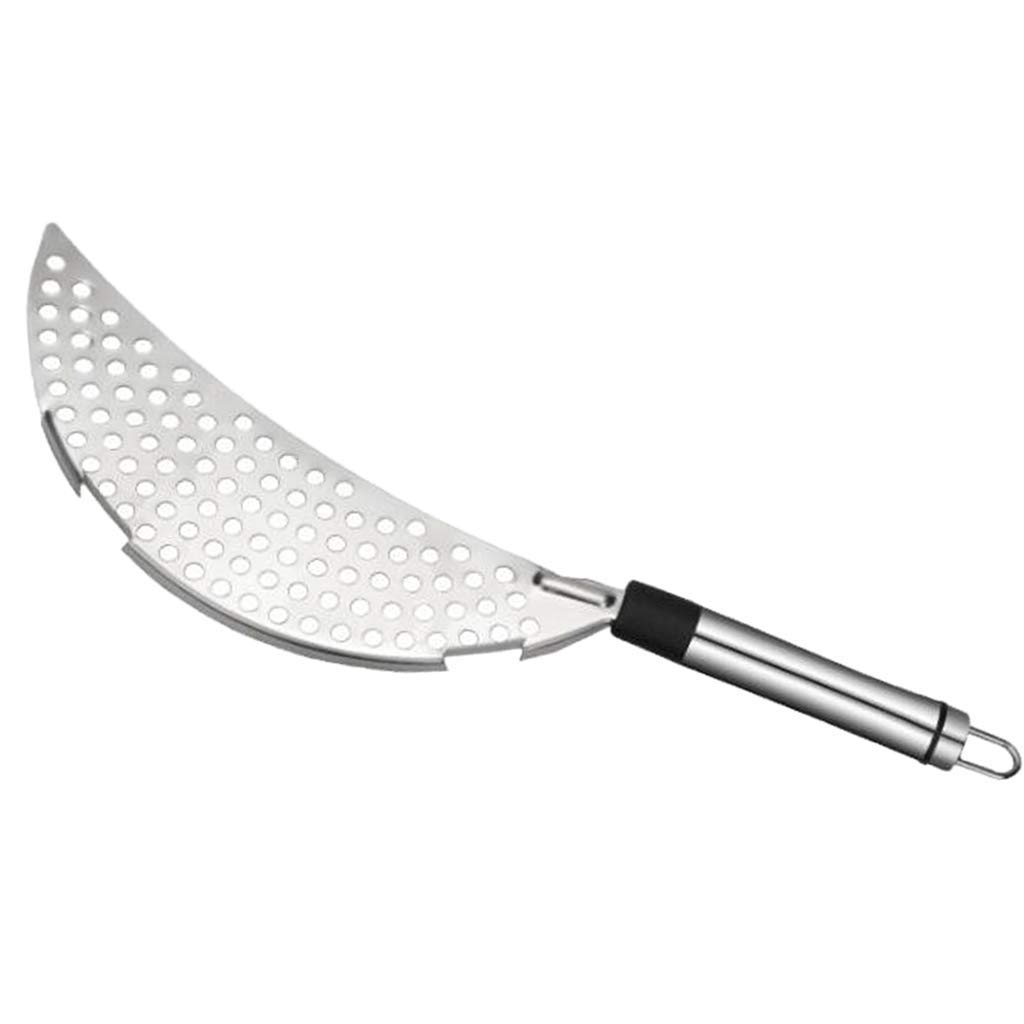 Half Moon Stainless Steel Pot Strainer - Fine Mesh Food Strainer for Vegetables, Pasta & Noodles | Durable Kitchen Tool for Cooking, Draining & Meal Prep