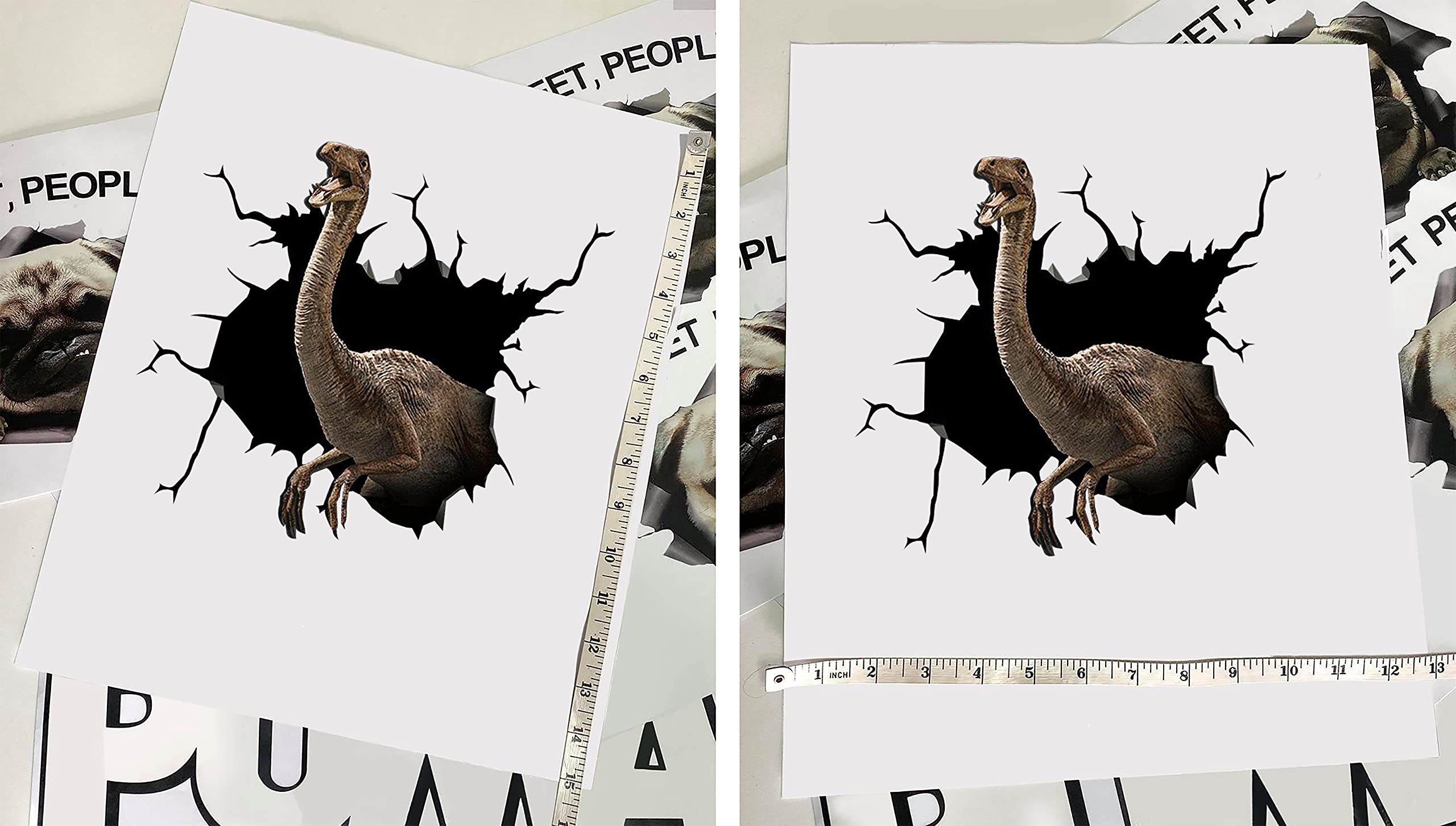 Gallimimus Dinosaur Decals - Pack of 2 Realistic 10