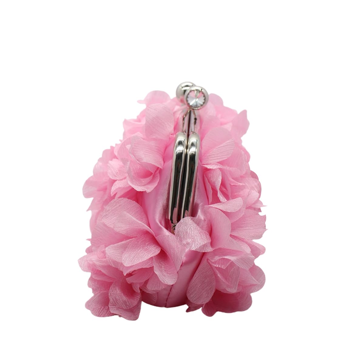 Elegant Floral Clutch Purse for Women - Satin Evening Bag with Applique Flowers - Perfect for Weddings, Prom, Parties & Special Occasions