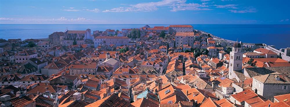 Peel & Stick Wall Murals - High Angle View of Dubrovnik, Croatia (72x26.75 Inch) - Removable Self-Adhesive Wallpaper for Living Room, Bedroom & Office Decor