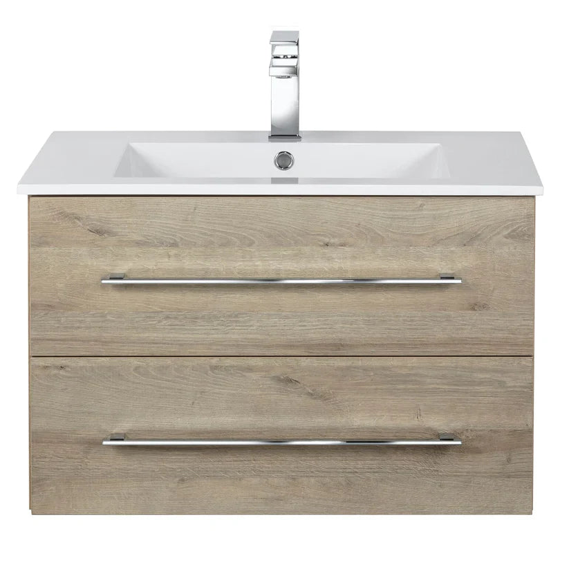 Cutler Kato 30 Inch Organic Wall Mount Bathroom Vanity with Sink - Modern Floating Vanity for Small Bathrooms, FV ORGANIC30 - Perfect for Contemporary Home, Apartment & Powder Room Decor
