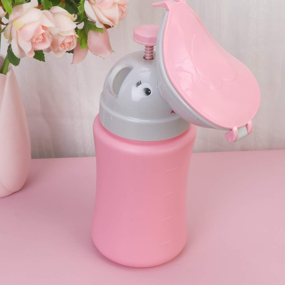 Portable Kids Urinal Bottle for Boys & Girls - Emergency Travel Toilet for Camping, Car Trips & Pee Training - Cute & Convenient On-the-Go Solution