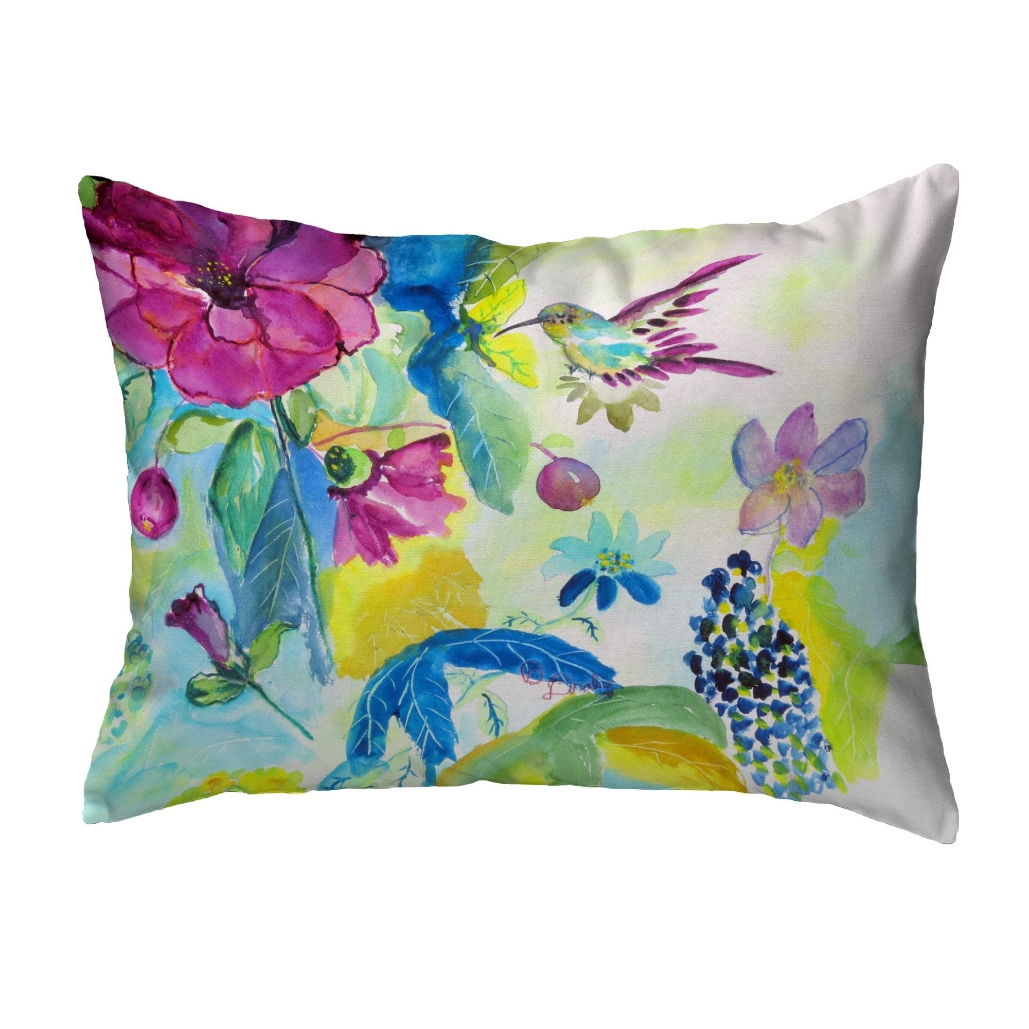 Betsy Drake KS1042 Decorative Throw Pillow 11x14 Inches - Multi Color Cushion for Sofa, Bed, Living Room & Home Decor