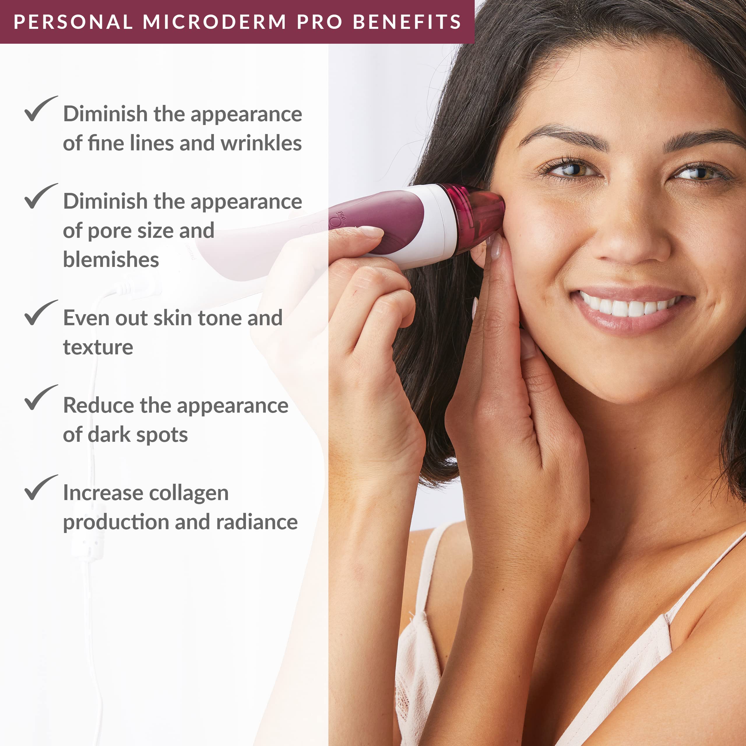 PMD Personal Microderm Pro - At-Home Microdermabrasion Machine Kit for Face & Body - Exfoliating Crystals & Vacuum Suction for Glowing Skin - Adjustable Speed Settings - Perfect for Anti-Aging, Acne Scars & Skin Rejuvenation at Home