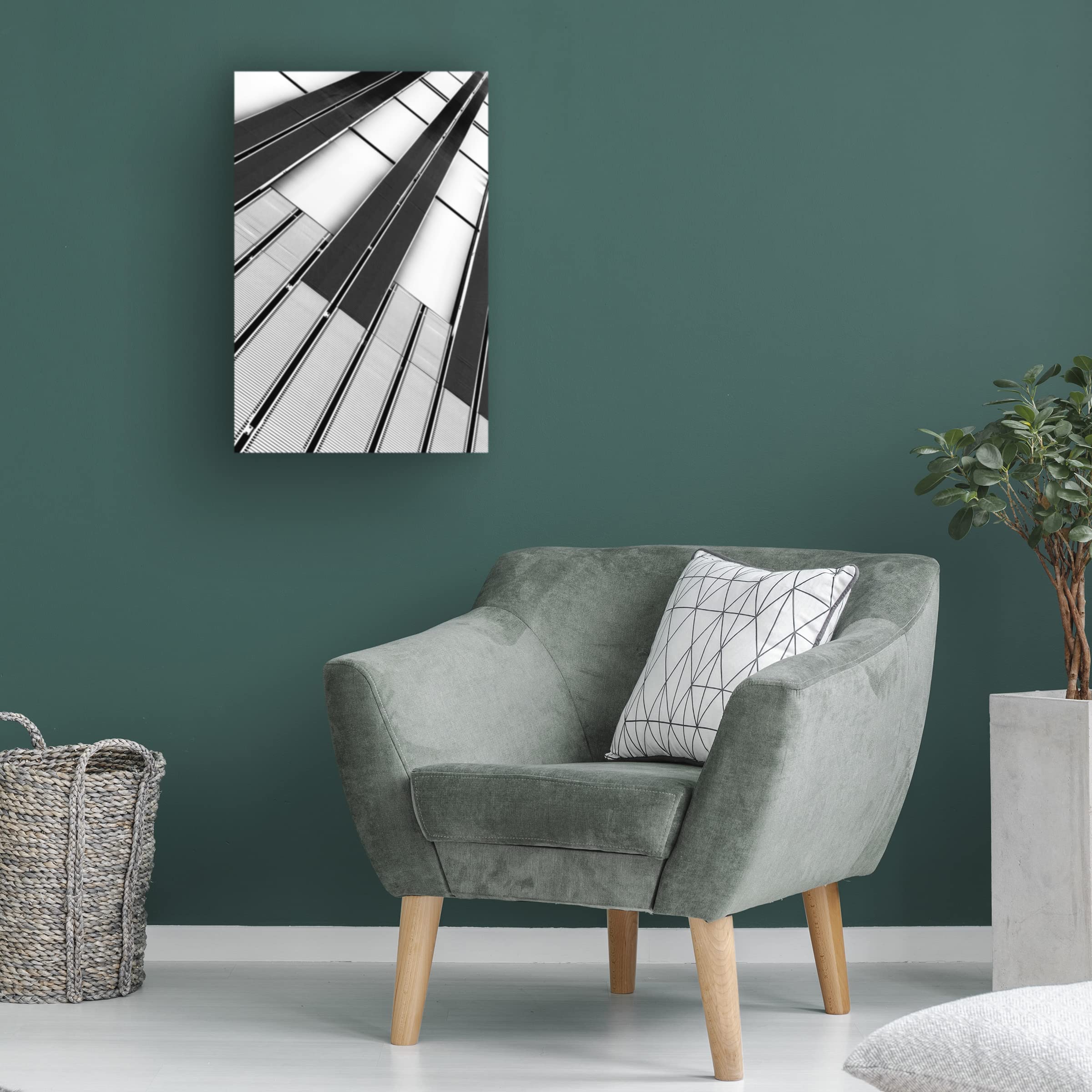 Trademark Fine Art 'Diagonal Perspective' Canvas Wall Art by Greetje Van Son - Modern Abstract Painting for Living Room, Bedroom & Office Decor