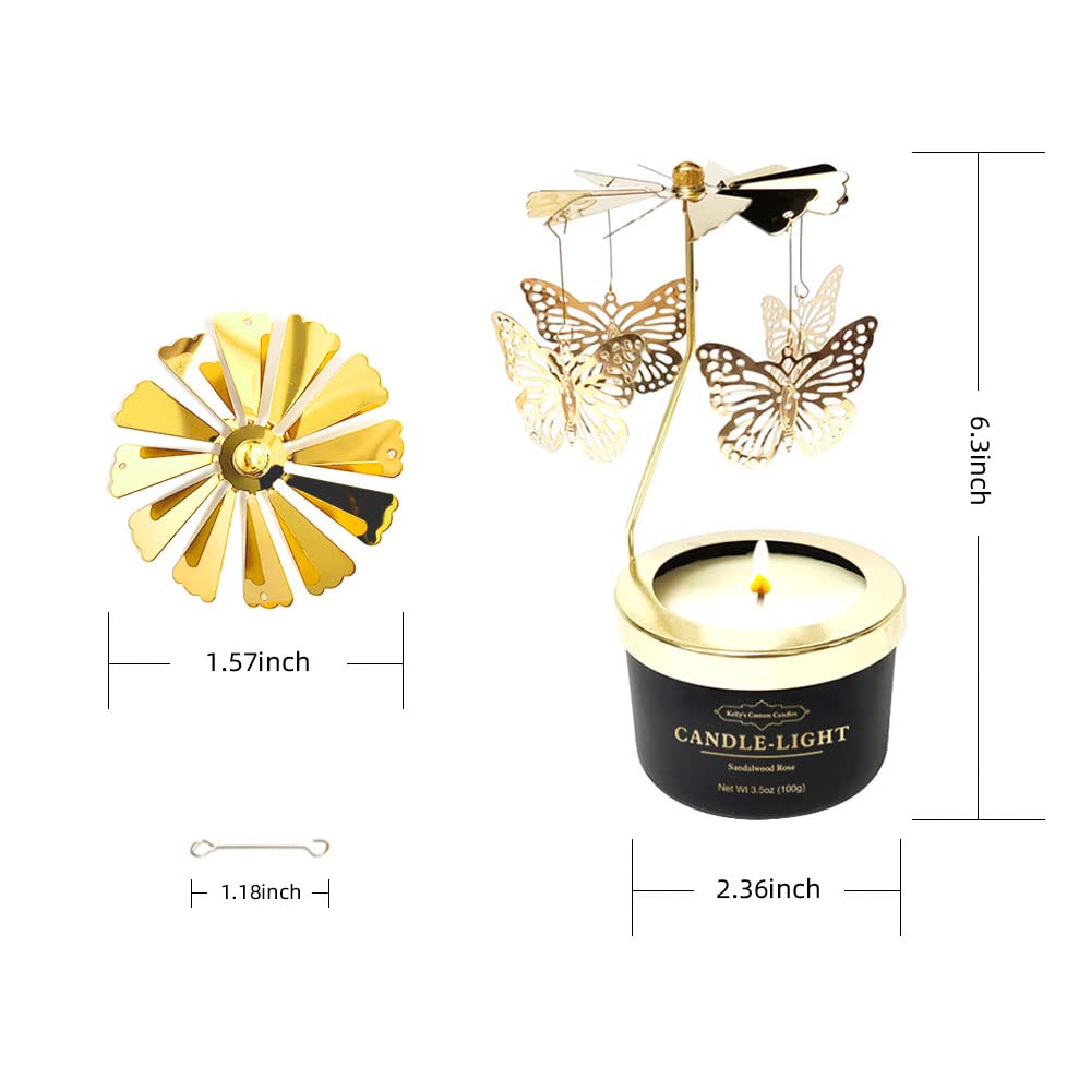 Kelly's Custom Candles - Rotatable Butterfly Aromatherapy Candle | Unique Birthday Gift for Women, Mom, Girlfriend, Sister, Wife & Mother-in-Law | Easter Gift Idea | Perfect for Home Decor, Relaxation & Special Occasions