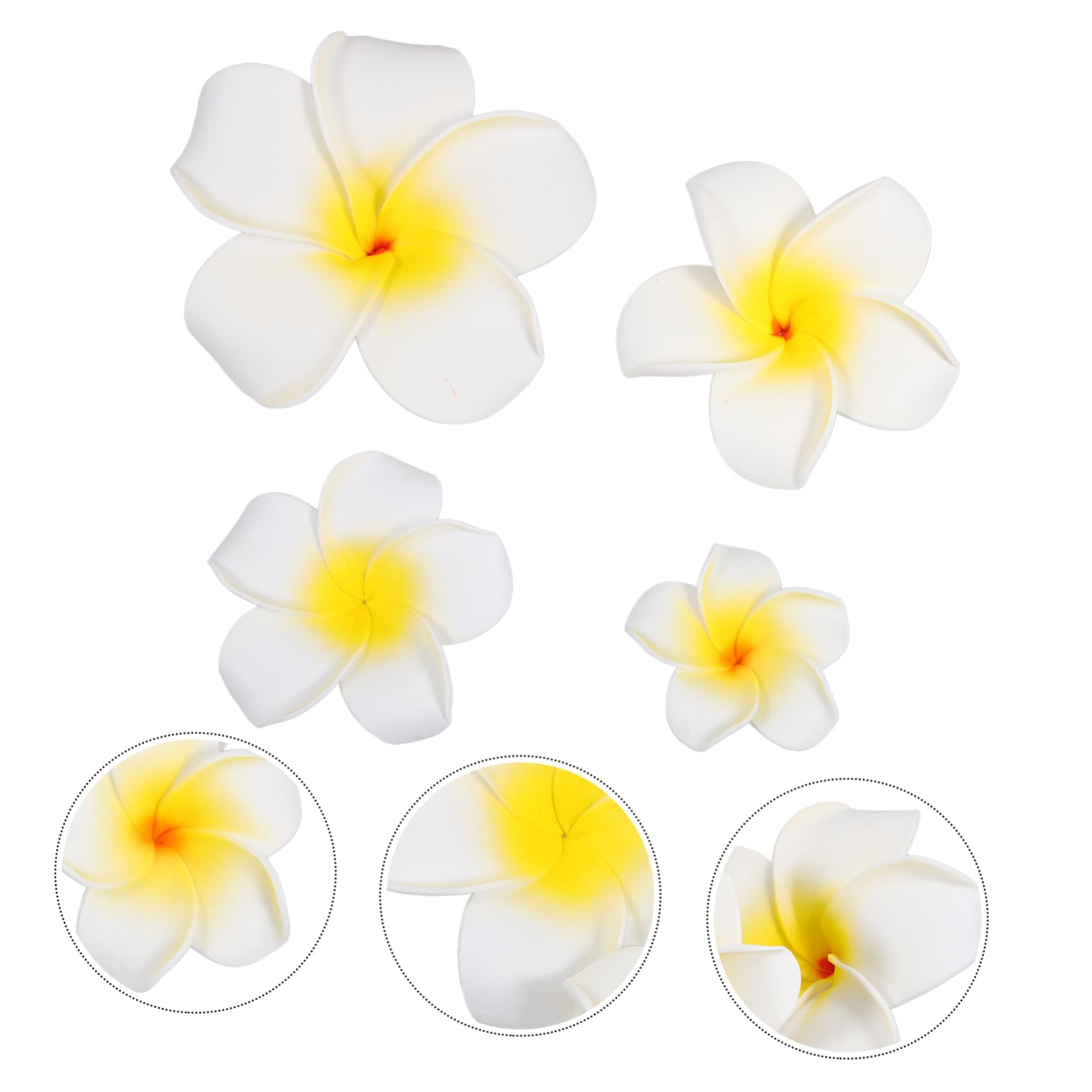 Balacoo 4pcs Hawaiian Flower Hair Clips - Artificial Plumeria Hair Accessories for Women, Beach Wedding, Party, Vacation & Summer Style | Perfect for Bridal Shower, Tropical Theme Events & Photo Shoots
