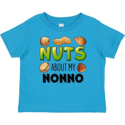 Inktastic 'Nuts About My Nonno' Peanut Almond Pistachio Baby T-Shirt - Cute Grandfather Gift for Toddlers & Infants | Family Matching Outfits, Birthday Presents