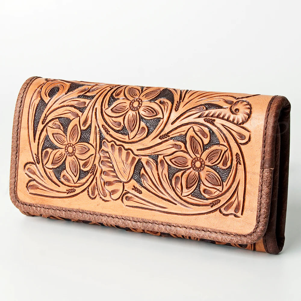 American Darling Genuine Leather Floral Wallet for Women - Stylish & Durable Bifold Wallet with Multiple Card Slots - Perfect for Everyday Use, Travel & Gift Giving