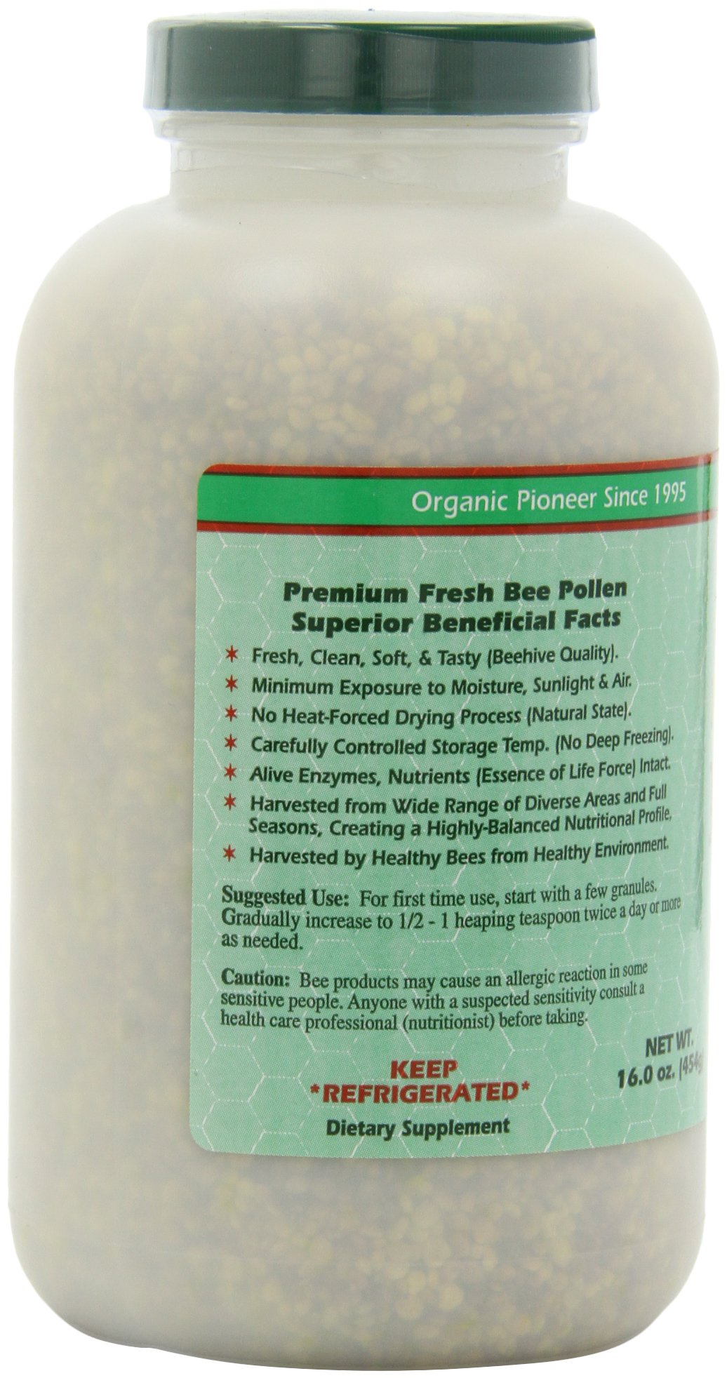 Fresh Bee Pollen Whole Granules - 16 oz. Natural Superfood for Energy Boost, Immunity Support & Wellness - Perfect for Smoothies, Yogurt & Healthy Recipes