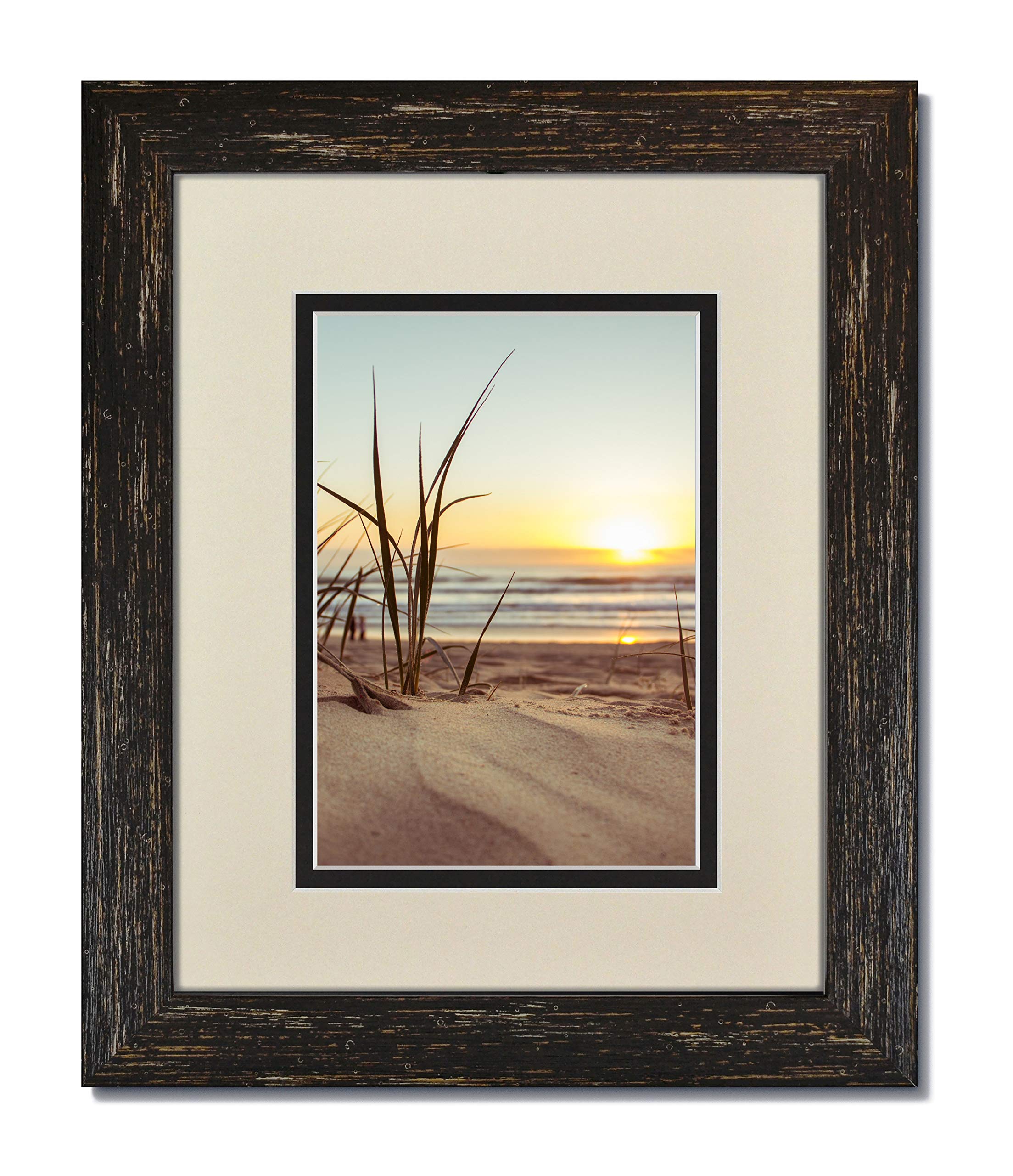 6-Pack 16x20 Black Photo Frames with Clear Glass & Warm White/Black Mat for 11x14 Photos - Perfect for Home Decor, Office Display, and Gift Giving