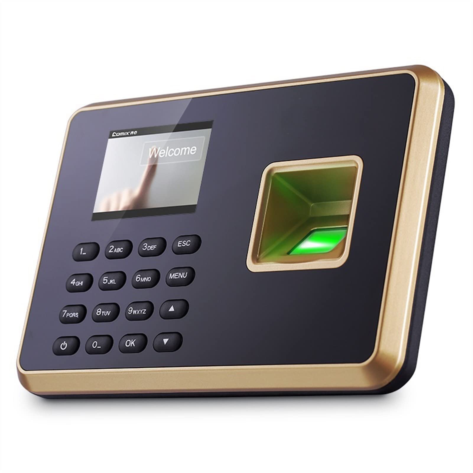 Upunch A2 Biometric Time Clock Machine - Fingerprint Time Attendance System for Small & Medium Businesses - Office Employee Punch Card & Time Sheet Tracking Device