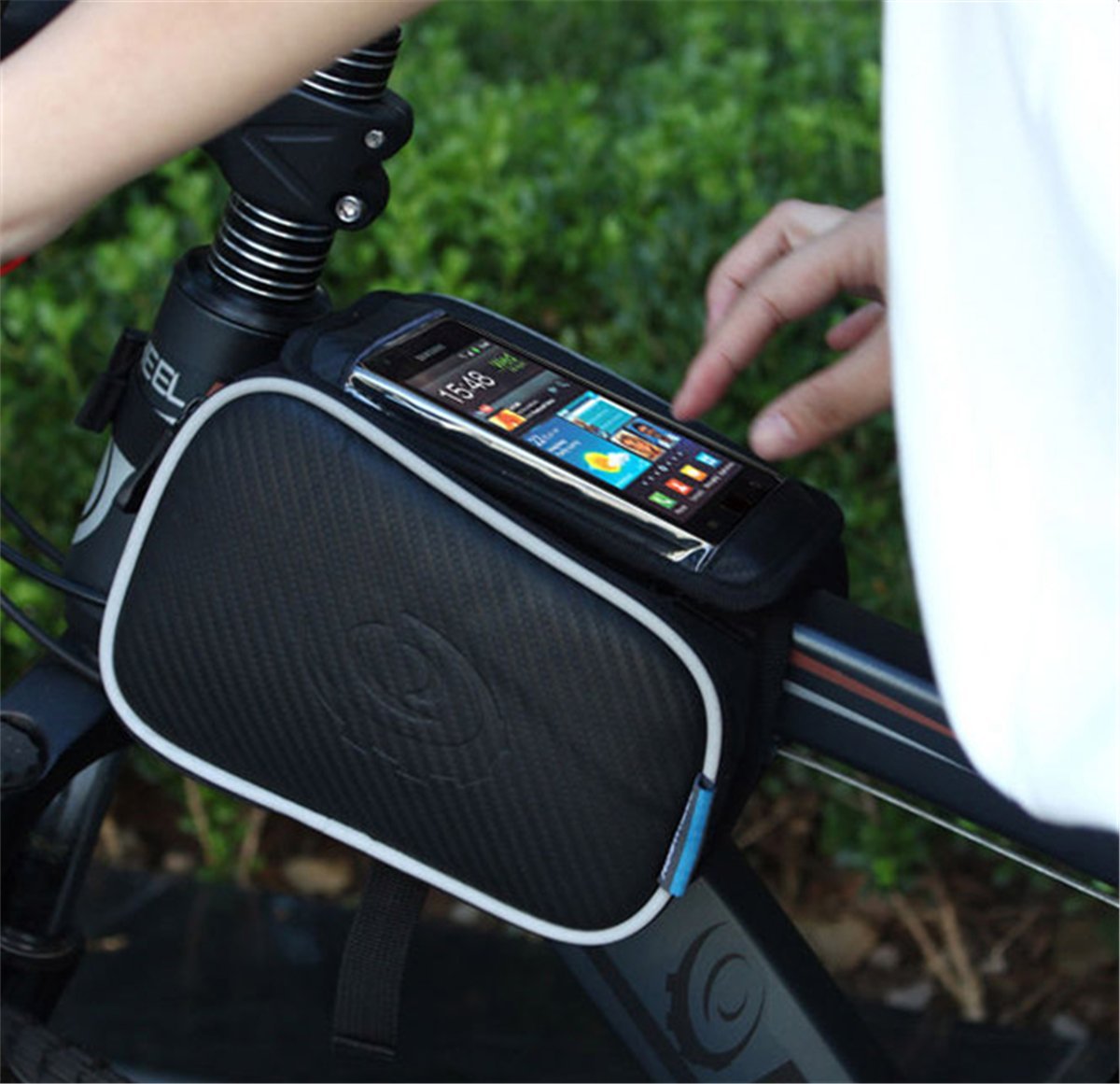 Premium Bike Phone Holder - Universal Waterproof Cycling Phone Pouch for iPhone & Android - Perfect for Mountain Biking, Commuting & Outdoor Adventures