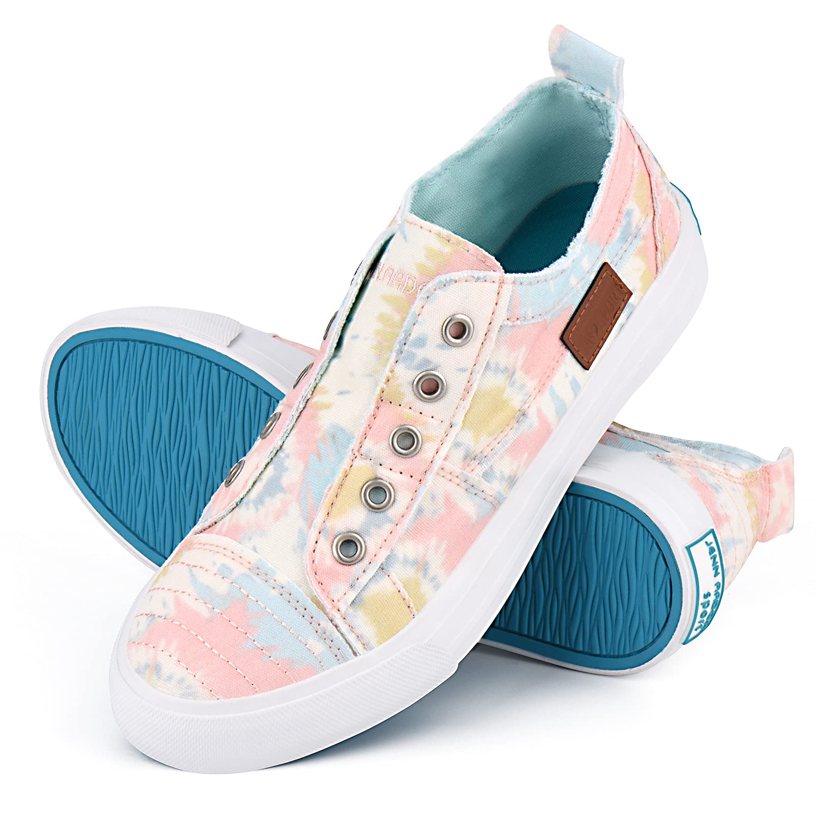 JENN ARDOR Women's Slip-On Canvas Sneakers - Comfortable Low Top Casual Walking Shoes for Women | Perfect for Everyday Wear, Errands & Light Exercise