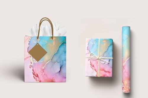 Combo Medium-Pastel Paradise + Blue Pink Marble