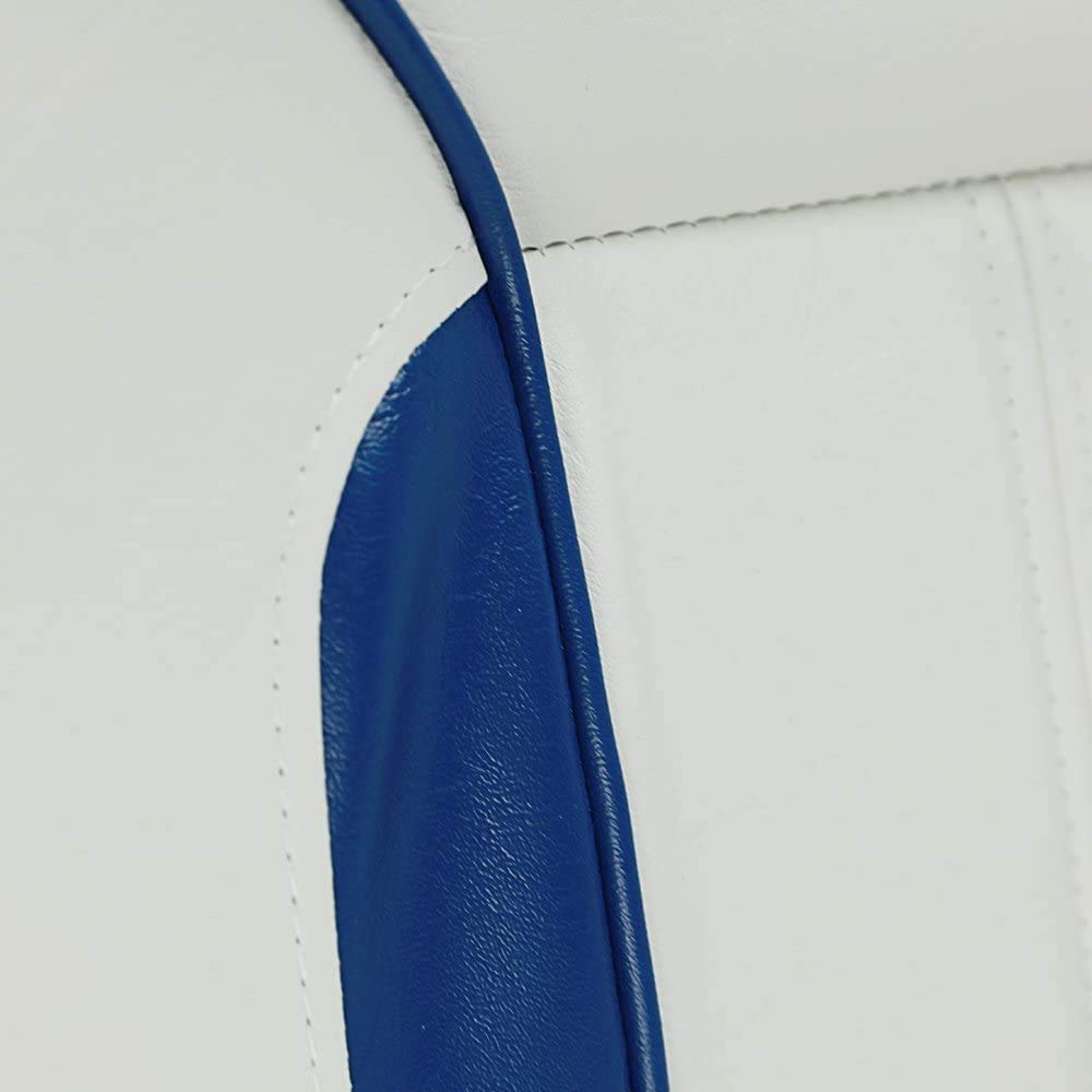 **MSC Fishing Folding Boat Seats - Portable & Comfortable, Pair Pack (S103 White/Blue) - Perfect for Kayak, Canoe & Small Boats**