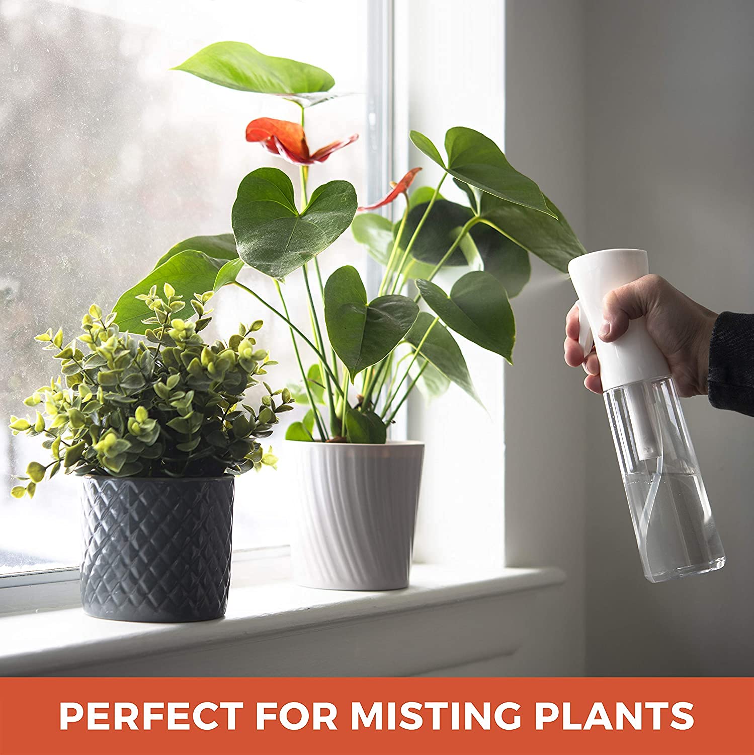 BA Professional Continuous Water Mister Spray Bottle - 300ml Fine Mist Hair Sprayer for Curly Hair, Hairstyling & Morning Routine | Empty Refillable Trigger Bottle for Salon, Plants Cleaning & Home Use (Multi Color)
