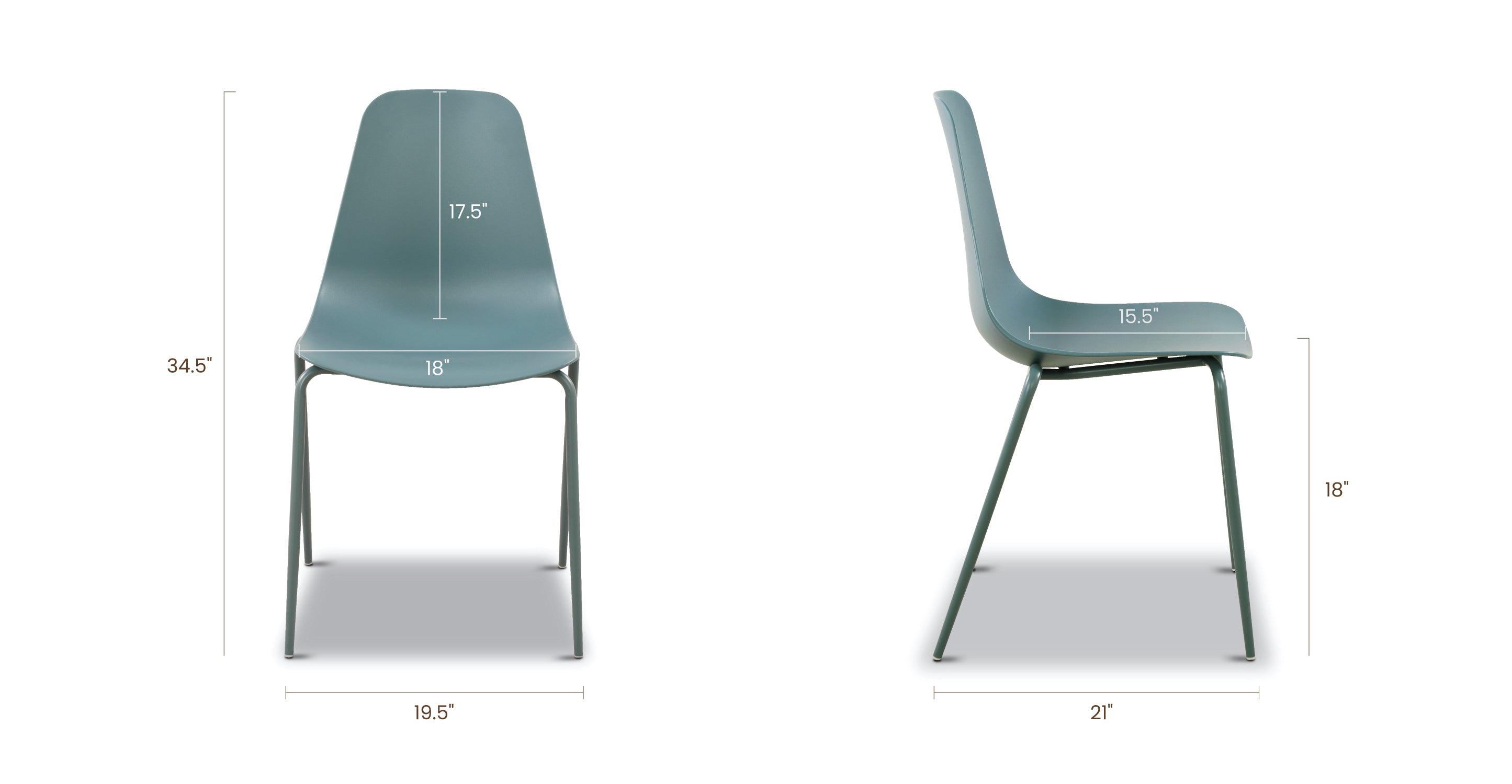 Isla Stackable Dining Chair - Modern & Space-Saving for Restaurants, Cafes, and Home Dining Areas