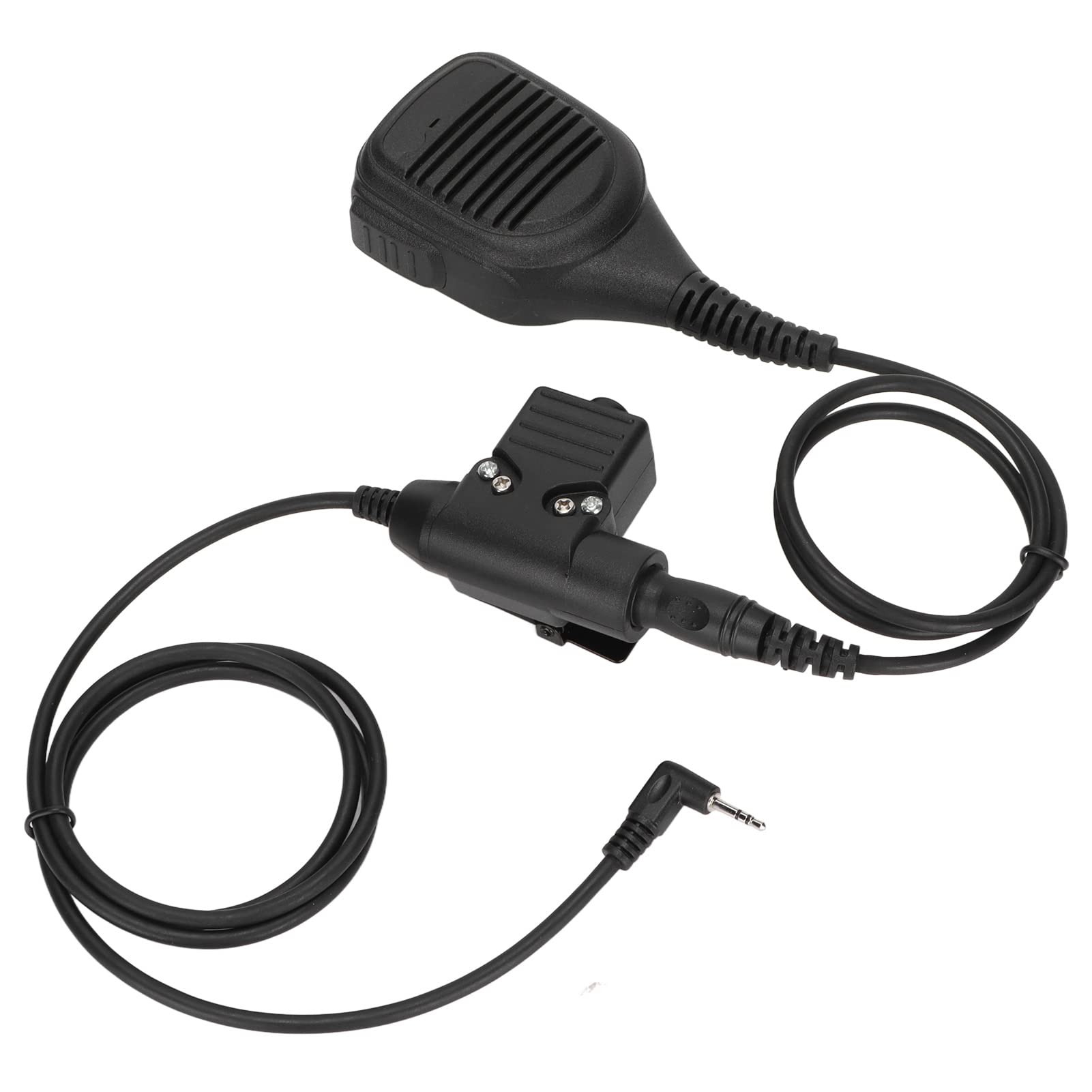 PUSOKEI U94 Shoulder Handheld Microphone - 7.1mm PTT Two Way Radio Speaker with Clip for T5428, 6200C, T80 & Other 2.5mm Walkie Talkies - Perfect for Security, Construction & Outdoor Communication