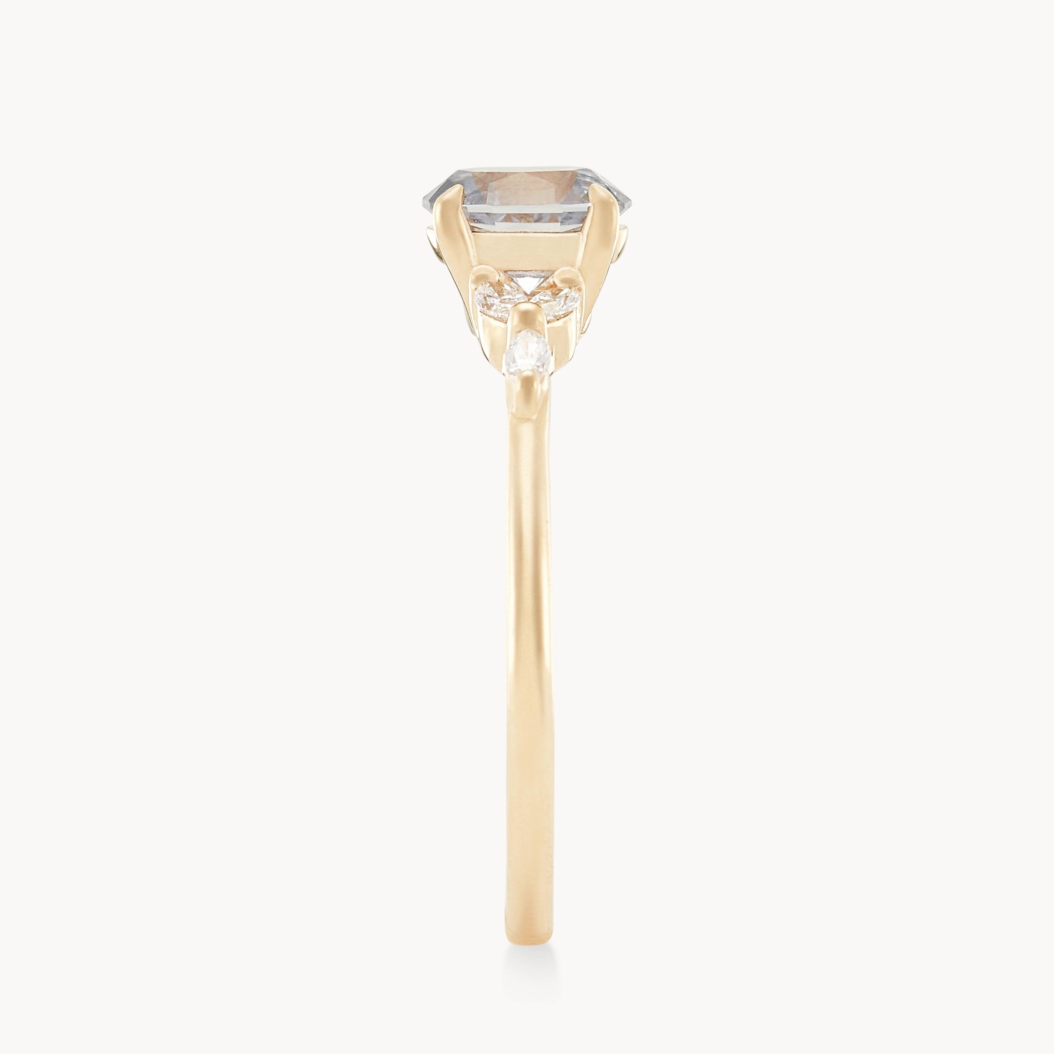 14K Yellow Gold Pink Sapphire Ring - Mystic Moonflower Unique Handmade Jewelry for Women, Perfect for Weddings, Anniversaries & Special Occasions