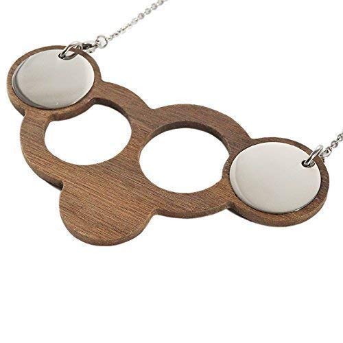 Personalized Engraved Wooden Necklace - Custom Name & Message - Handmade Wood Pendant for Women & Men - Perfect for Anniversaries, Gifts & Everyday Wear