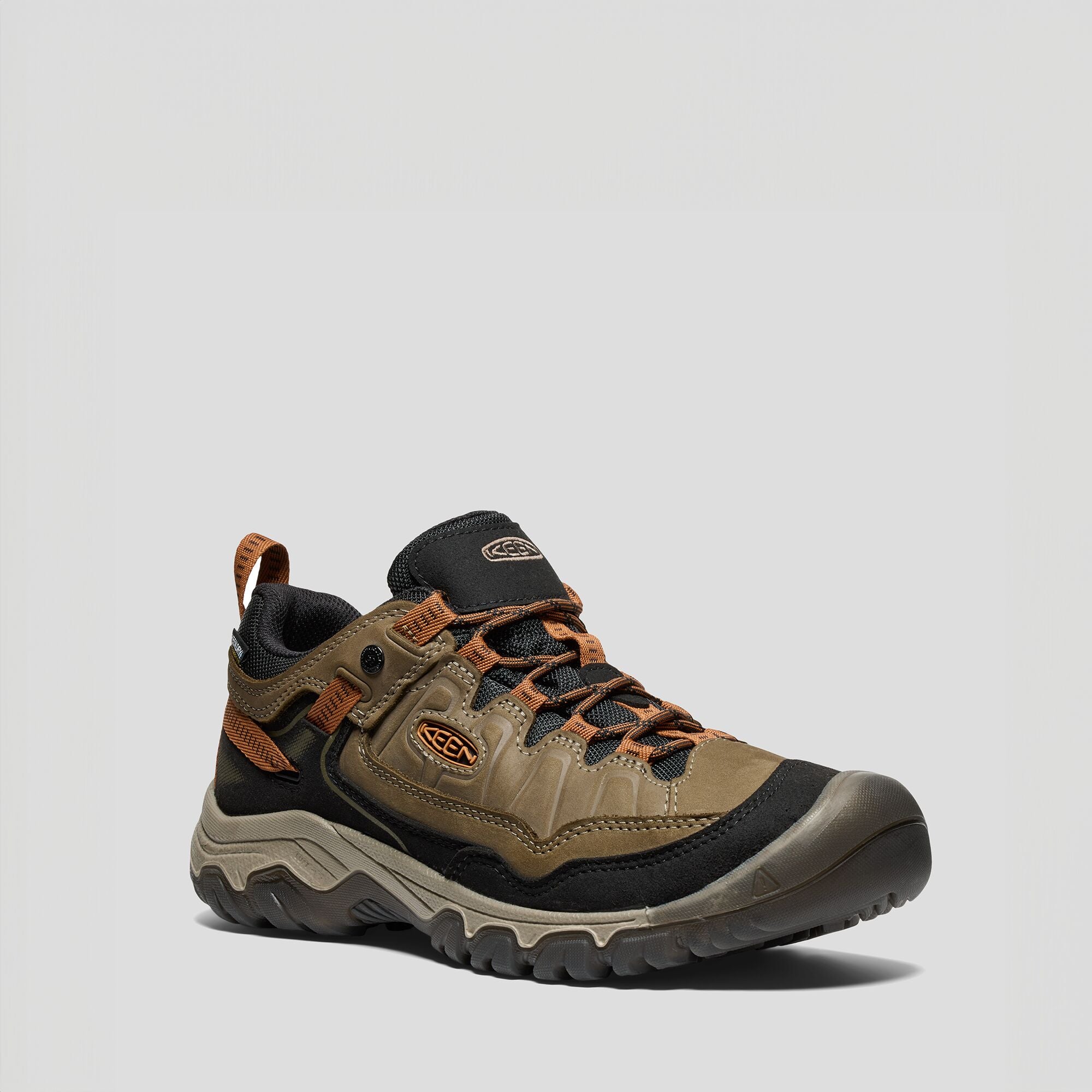 Keen Targhee IV WP Waterproof Hiking Boots for Men - Sea Turtle/Roasted Pecan - Outdoor Trekking & Mountain Climbing Footwear
