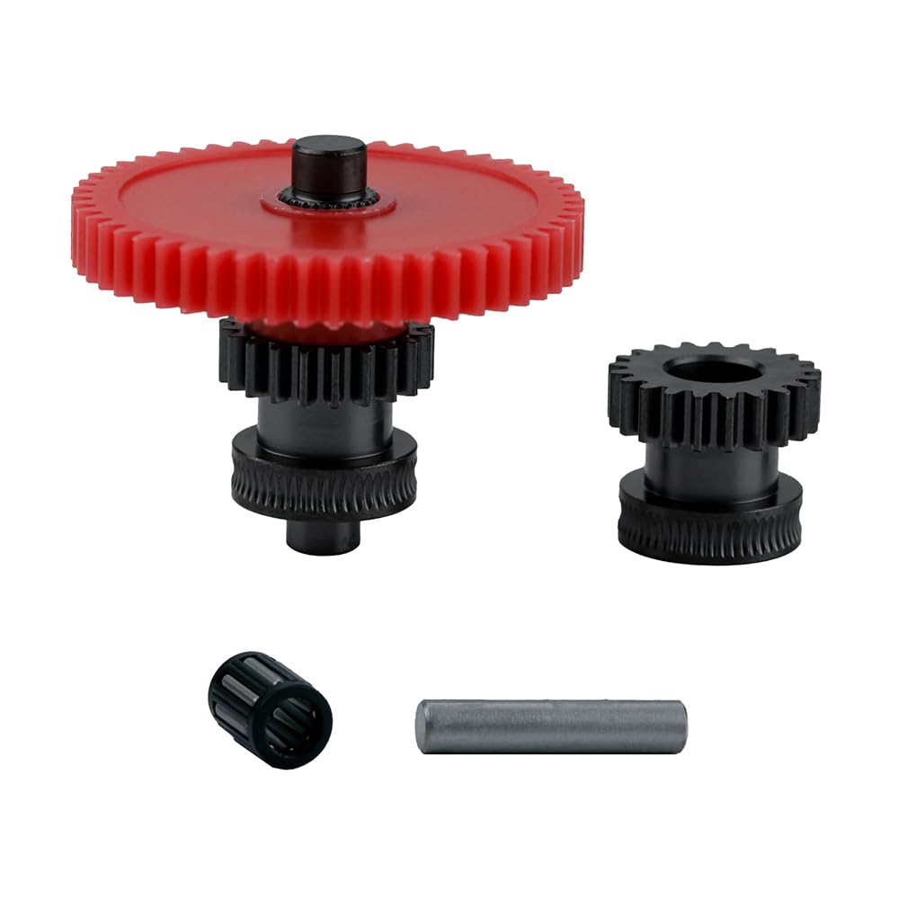 Hardened Steel Dual Gear Extruder Kit for Elegoo Neptune 4/Pro/Plus/Max 3D Printers - Precision Bearings & One Shaft Design - Upgrade Replacement Part for Smooth Filament Feeding & Consistent Printing