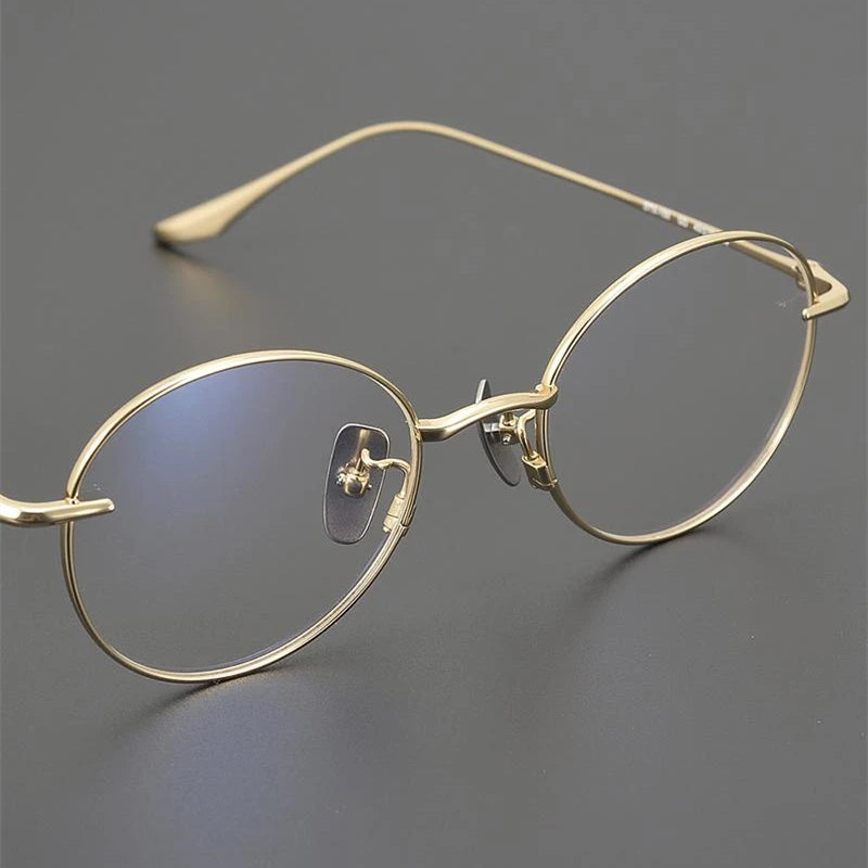 Stylish Black Titanium Full Rim Oval Round Eyeglasses for Women - Lightweight & Durable Frame for Work, Reading & Everyday Fashion
