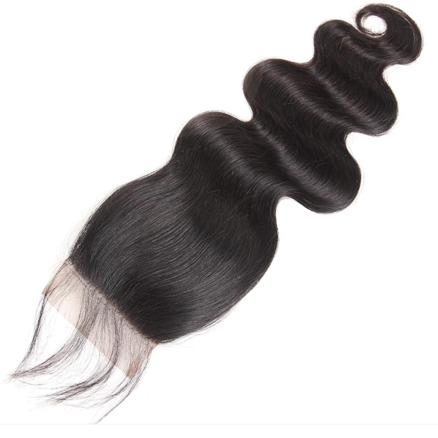 Brazilian Human Hair Body Wave Bundles with Lace Closure (14 16 18 20 Inch) - Unprocessed 100% Virgin Hair Extensions for Black Women - Perfect for Daily Styling, Weaves & Protective Hairstyles