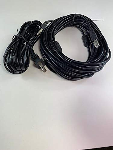 UL Listed OMNIHIL 10FT AC Power Cord with 30FT USB-B Cable for HP OfficeJet Pro 9025 Printer - Perfect for Home Office & Small Business Printing Setup