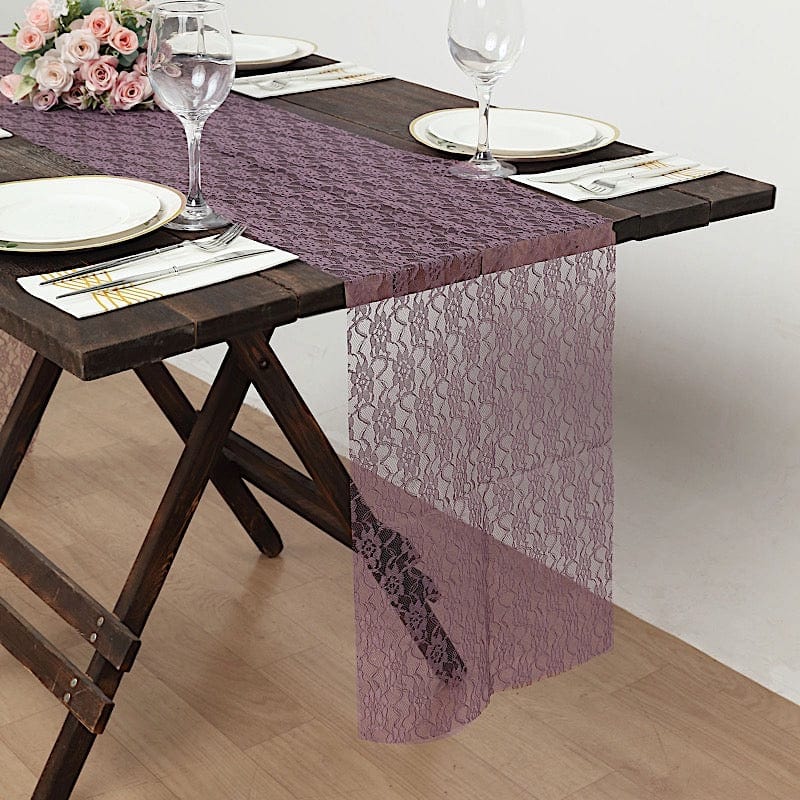 Elegant Wedding Lace Floral Table Runner - White Decorative Bridal Party Decor for Reception, Banquet & Home Dining - Perfect for Weddings, Anniversaries & Special Events
