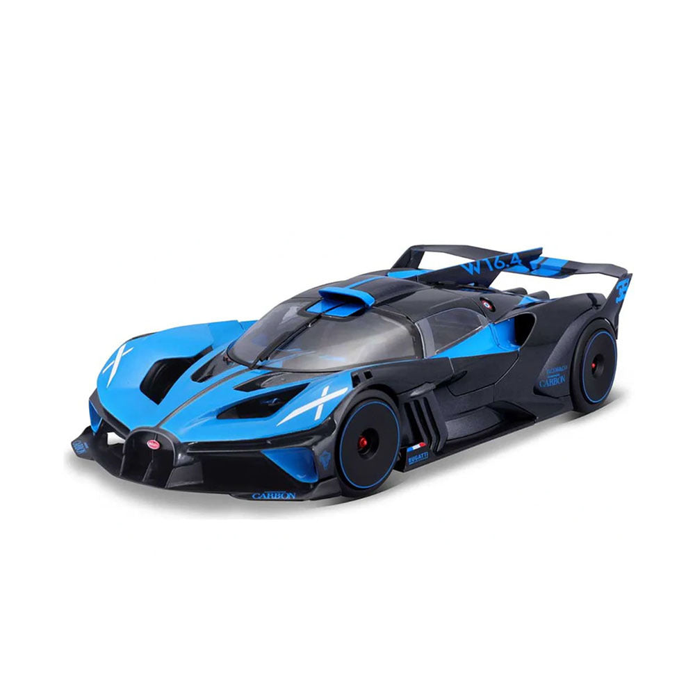 1:18 Scale 2022 Bugatti Bolide Blue & Black Diecast Model Car - Perfect for Collectors, Display, and Racing Enthusiasts
