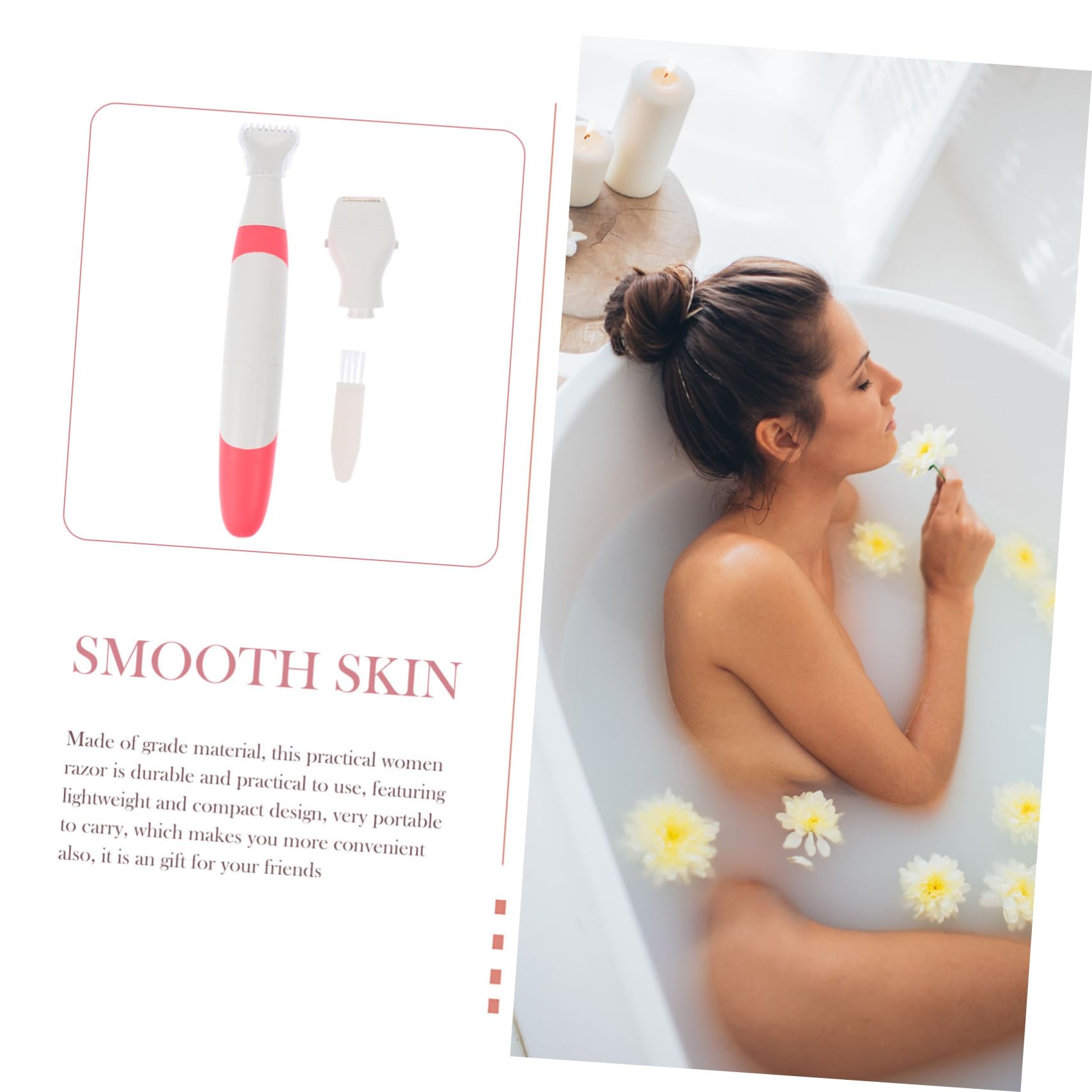 Baluue Women's Electric Razor - Multi Functional Hair Trimmer for Body, Legs & Sensitive Areas | Waterproof Cordless Shaver for Smooth Skin | Perfect for Facial, Bikini & Underarm Hair Removal at Home or Travel