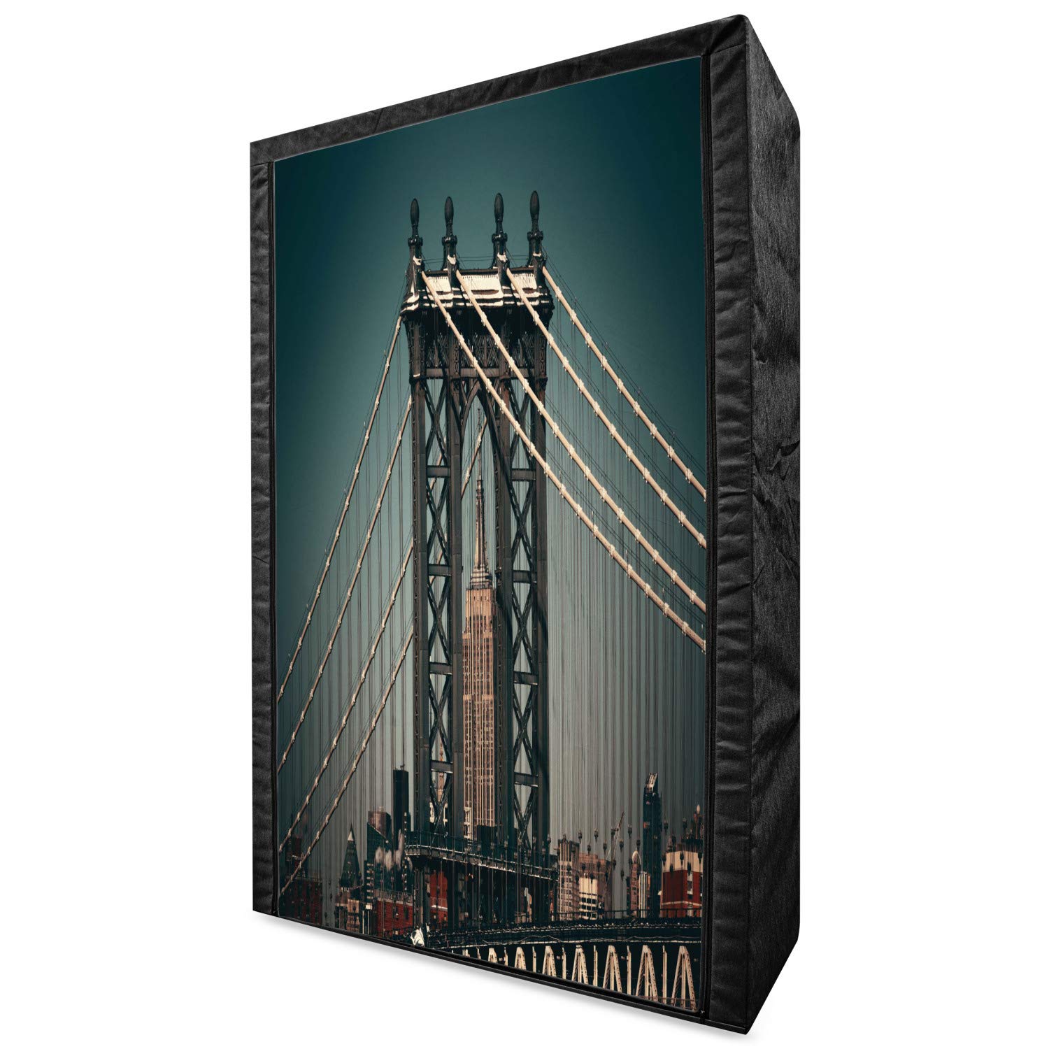 Ambesonne Portable Fabric Wardrobe with Cityscape Print - 42.5