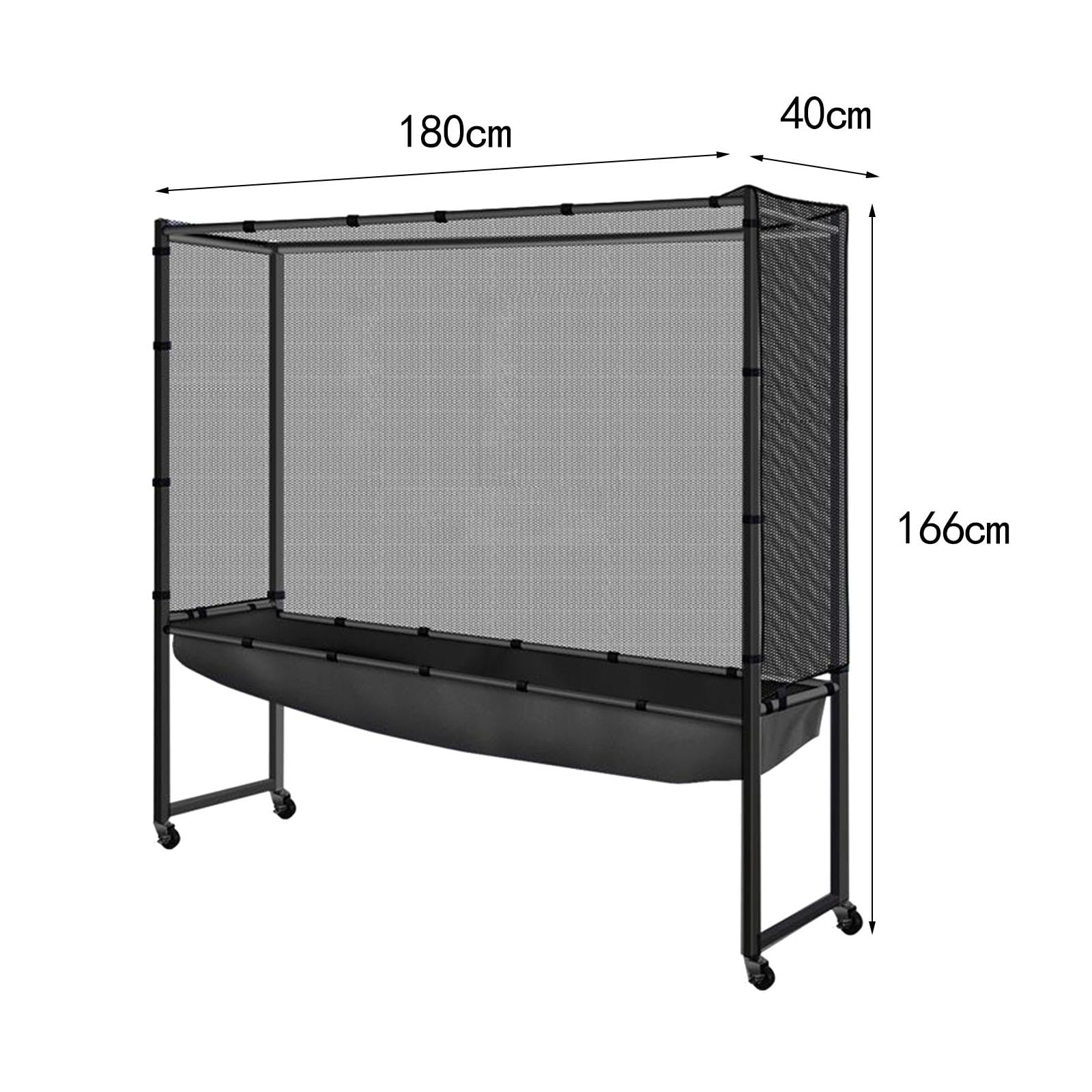 Portable Table Tennis Ball Net with Wheels - Indoor Ping Pong Ball Collector & Recycle Catcher for Adults - Perfect for Training, Practice & Game Cleanup