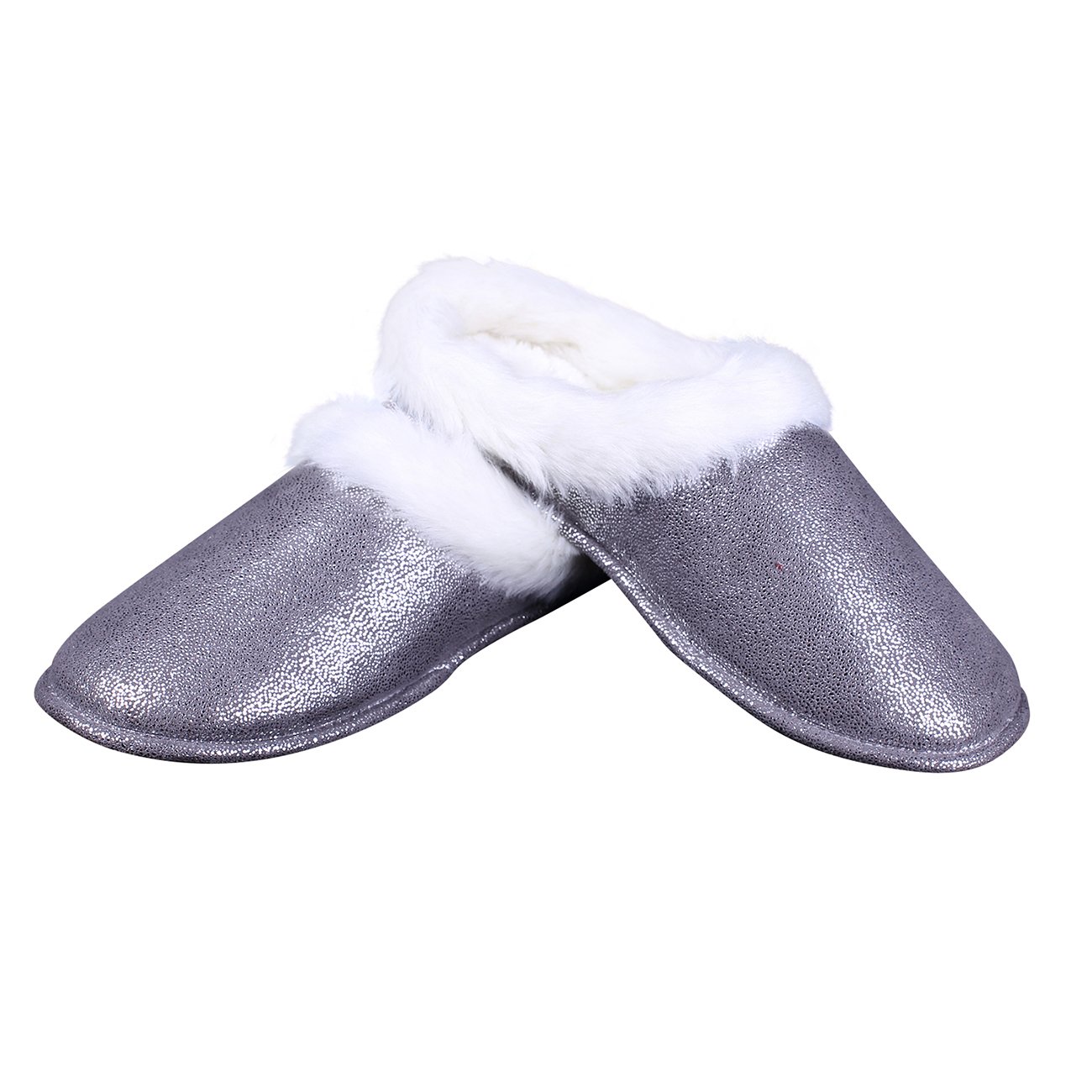 Women's Winter Warm Moccasin Slippers - Soft Suede & Faux Fur Indoor/Outdoor House Shoes with Thick Memory Foam & Non-Slip Rubber Soles - Cozy for Home, Office, Travel & Casual Wear