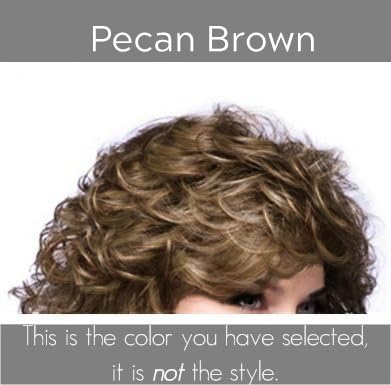 Rene of Paris Noriko Sky Synthetic Wig with Wig Lift Comb - Pecan Brown Hair Bundle (2 Items) | Perfect for Cosplay, Costume Parties & Everyday Wear