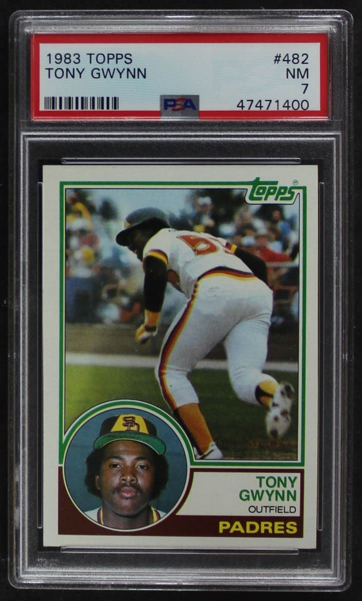 1983 Topps #482 Tony Gwynn San Diego Padres Baseball Card PSA 7 NM-MT - Vintage MLB Collectible for Sports Memorabilia Fans & Card Investors