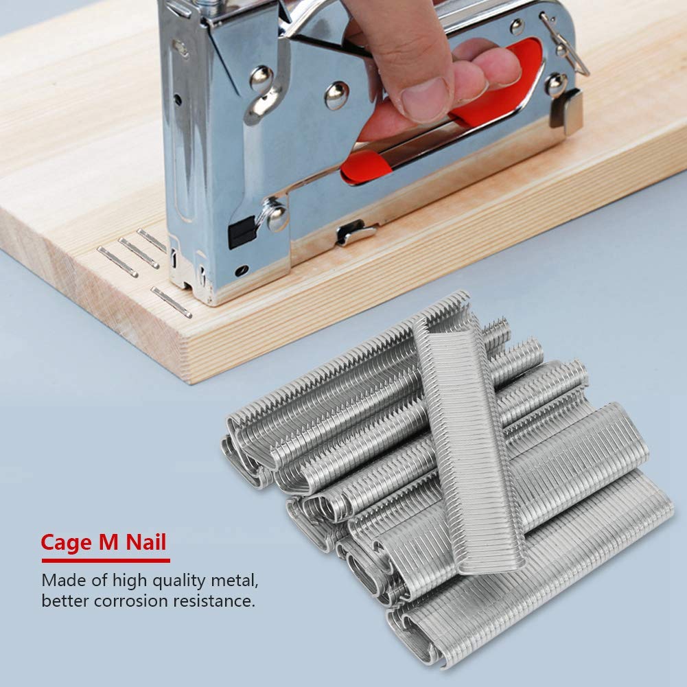2500-Pack 8mm Pig Rings, Sofa Cushion Cage Nails, M Nails, C-Clips, Fastening Clamps for Wire Fence Mattress Installation - Animal Cage Repair, DIY Furniture Upholstery, Pet Enclosure Tools