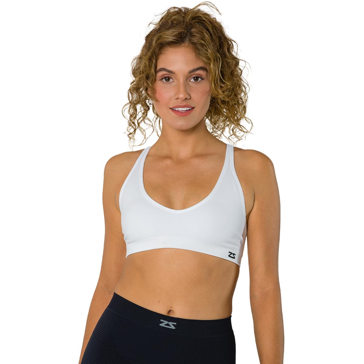 Zensah Racey Running Sports Bra for Women - Low Impact Workout, Gym & Yoga Support Racerback Top - Perfect for Running, Training & Active Lifestyles