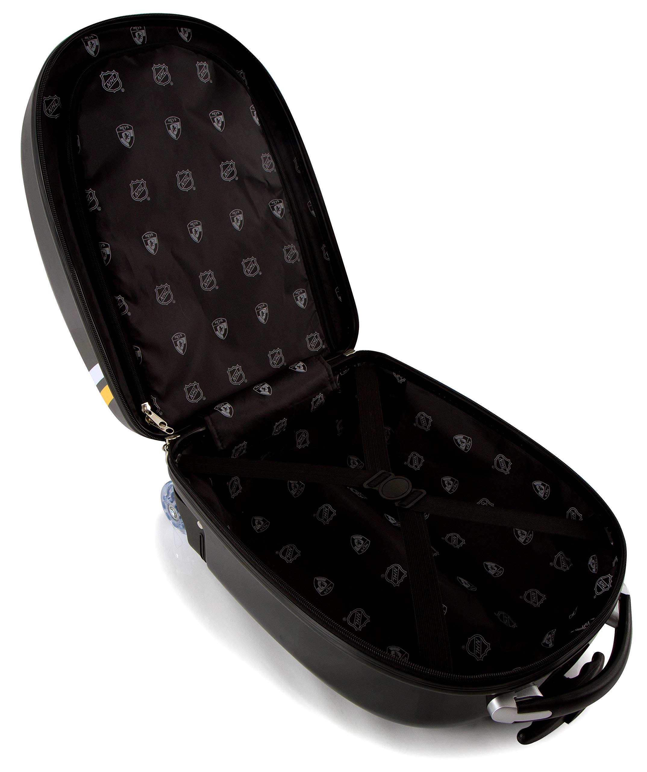 Official Pittsburgh Penguins NHL Licensed 18-Inch Wheeled Carry-On Luggage - Perfect for Travel, Hockey Games & Fan Gear Storage